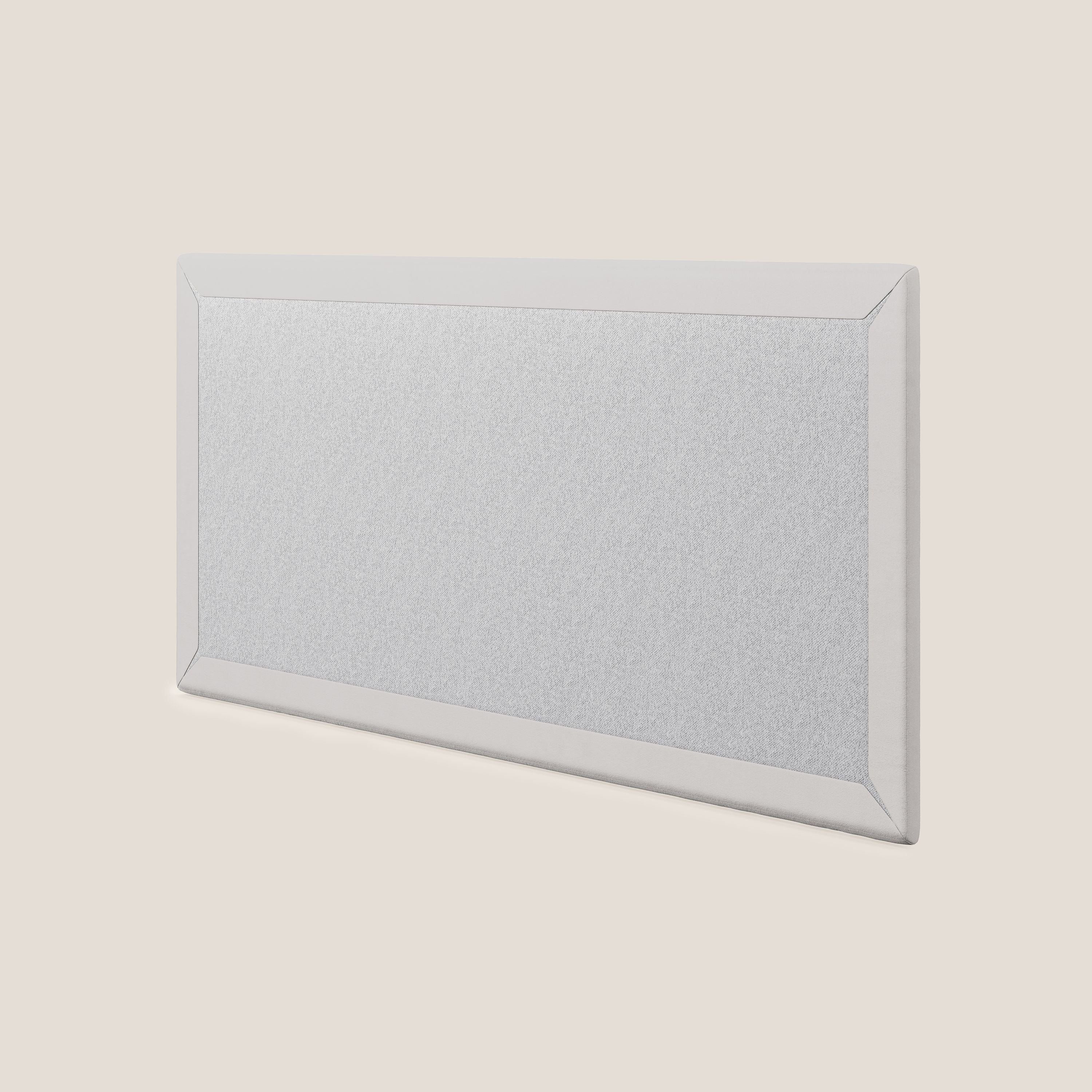 Testata pannello a muro piccola di varie dimensioni in microfibra smacchiabile T11 grigio chiaro - divani.store