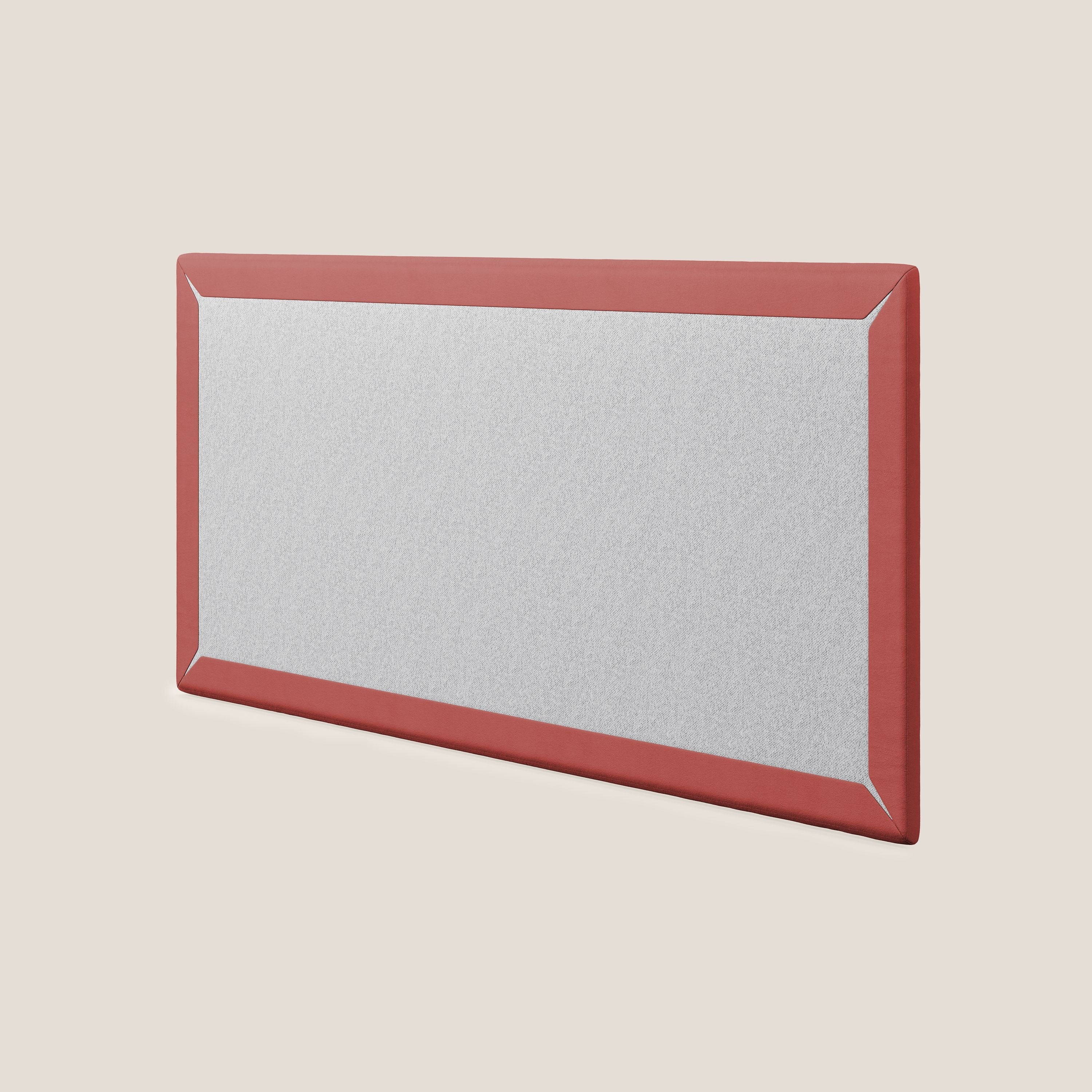 Testata pannello a muro grande di varie dimensioni in morbida microfibra smacchiabile T11 rosso - divani.store
