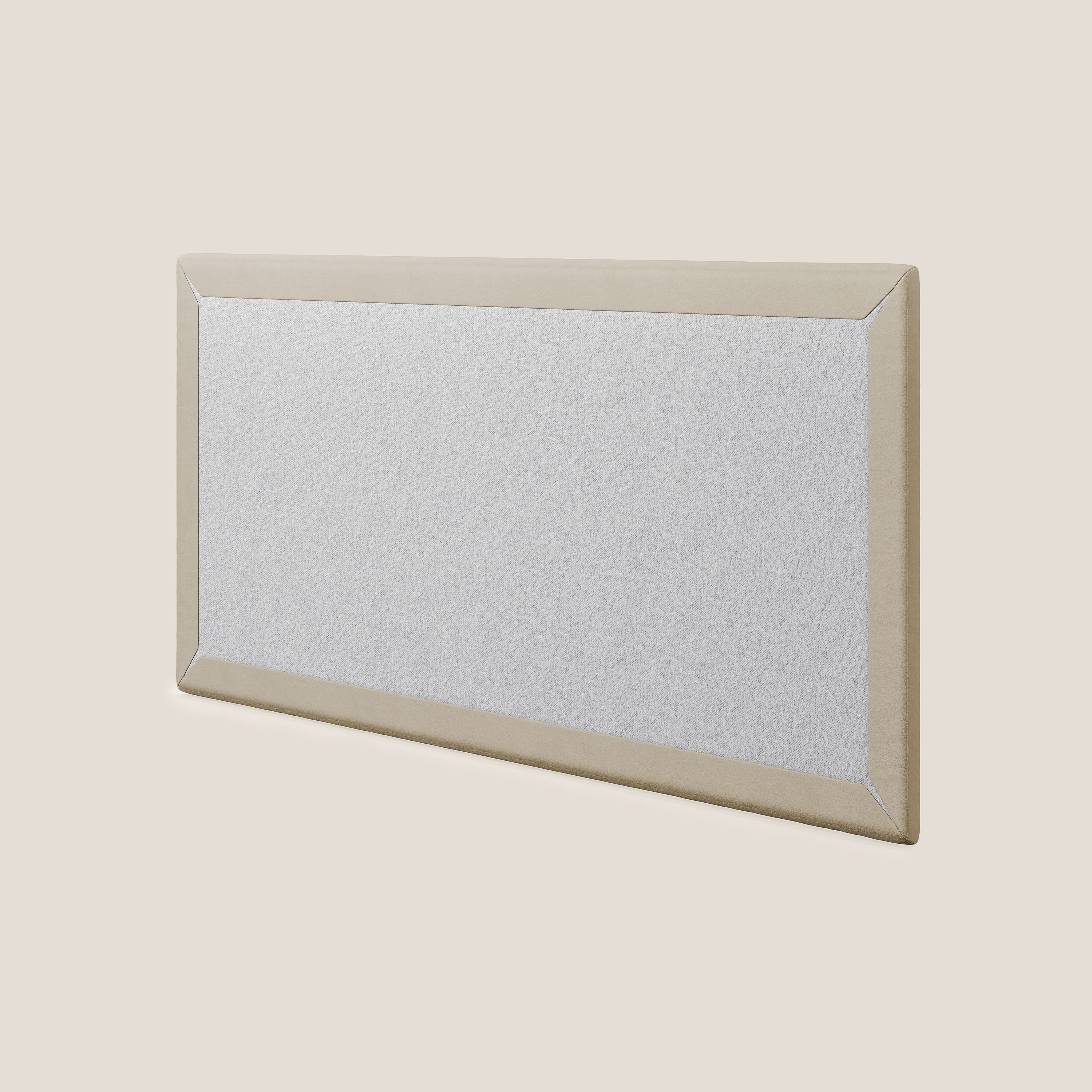 Testata pannello a muro piccola di varie dimensioni in microfibra smacchiabile T11 beige - divani.store