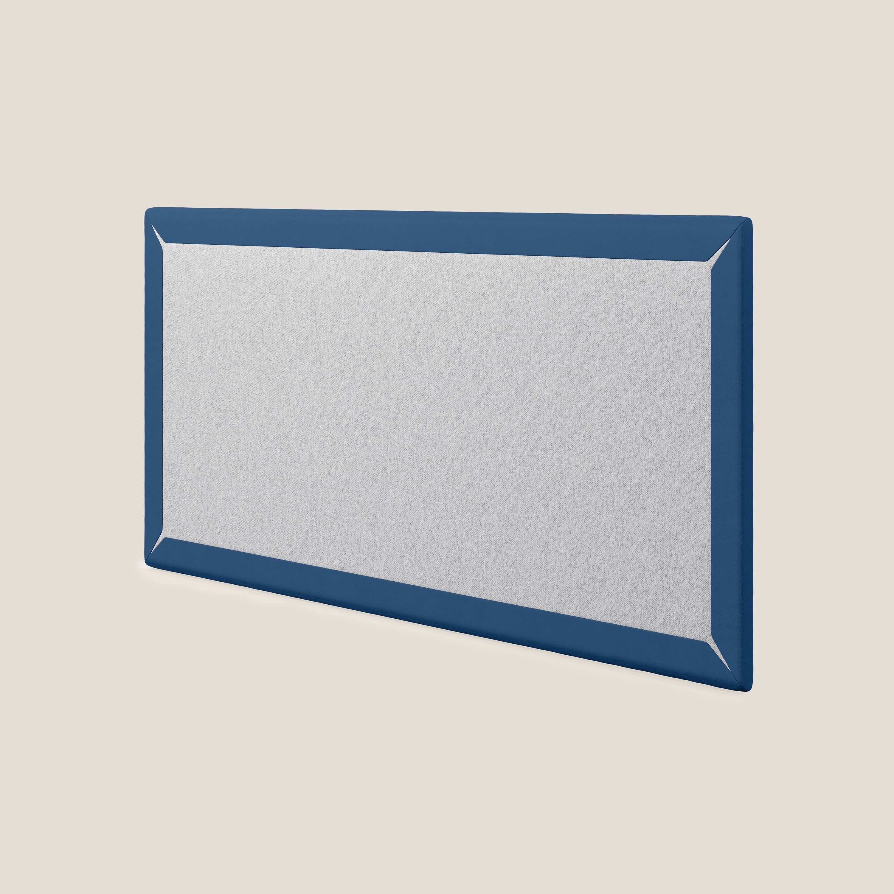 Testata pannello a muro piccola di varie dimensioni in microfibra smacchiabile T11 blu - divani.store