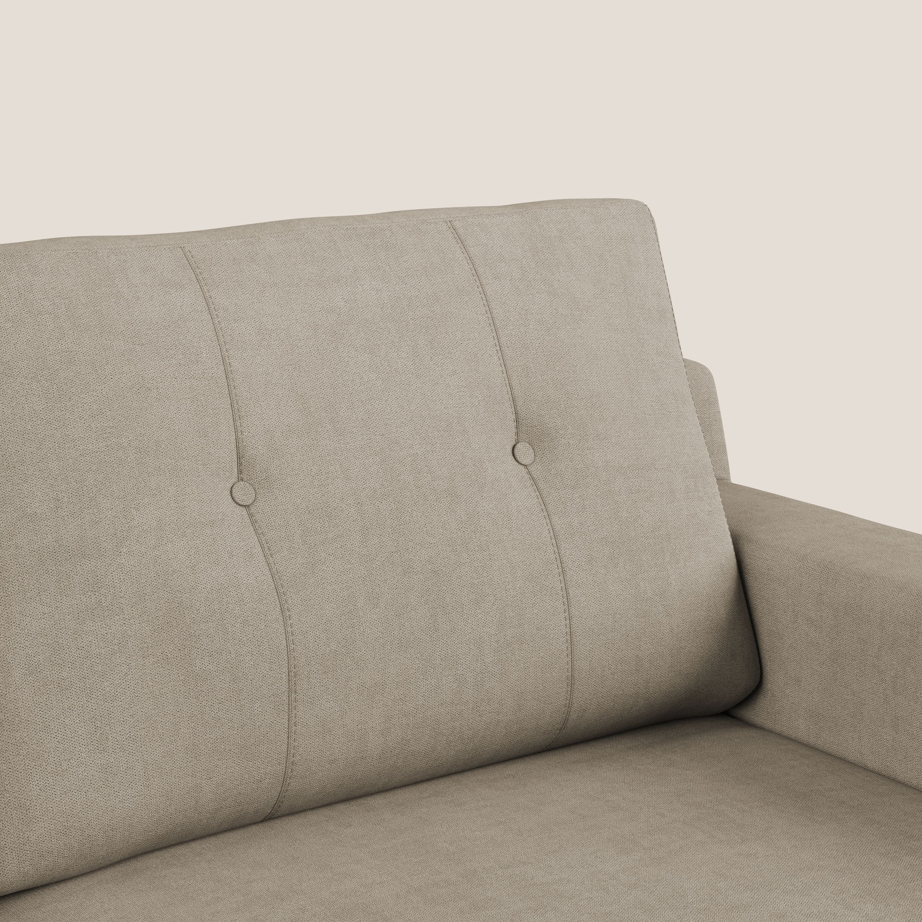 Danish divano angolare REVERSIBILE in tessuto morbido impermeabile T02 beige - divani.store