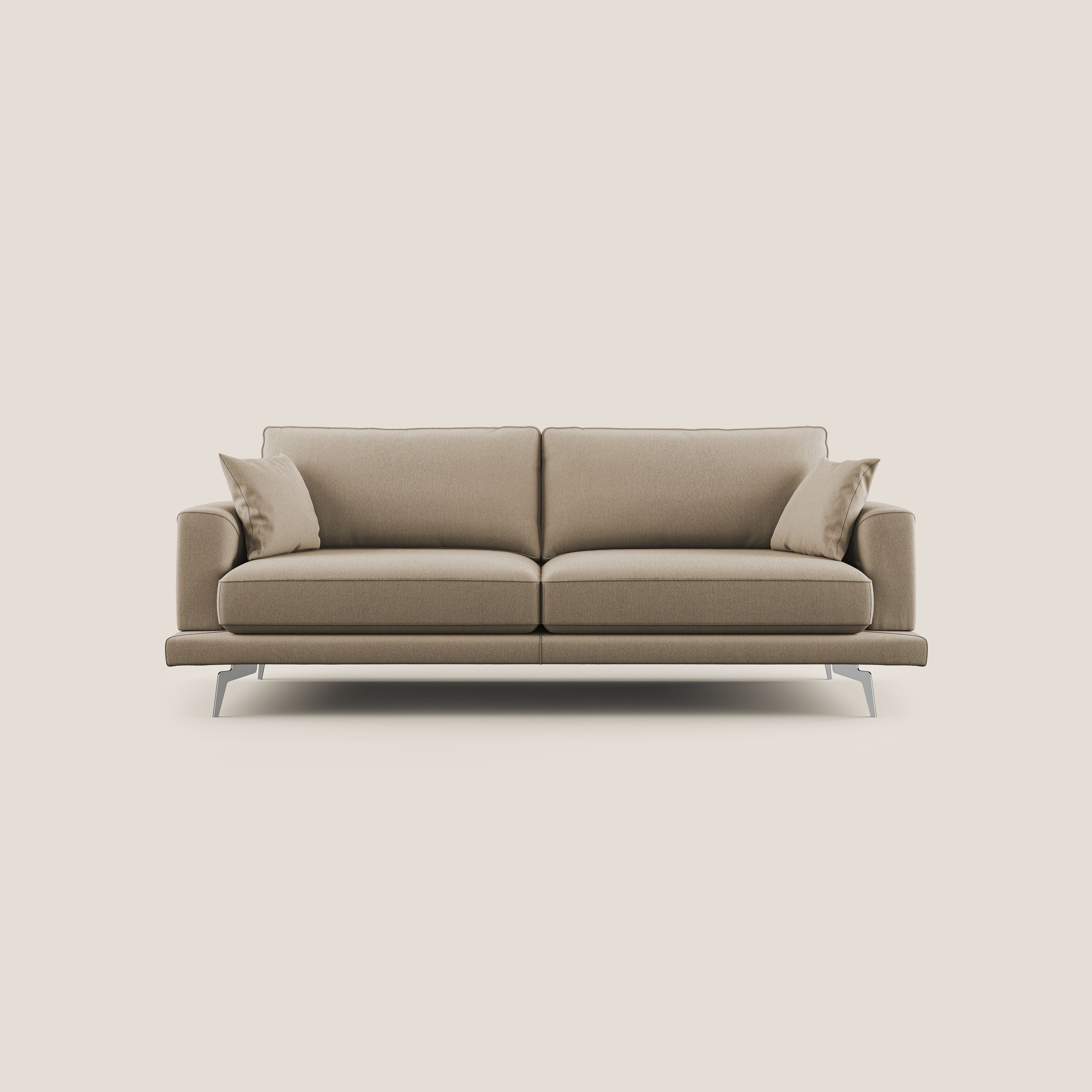 Dorian divano moderno in tessuto morbido antimacchia T05 beige - divani.store