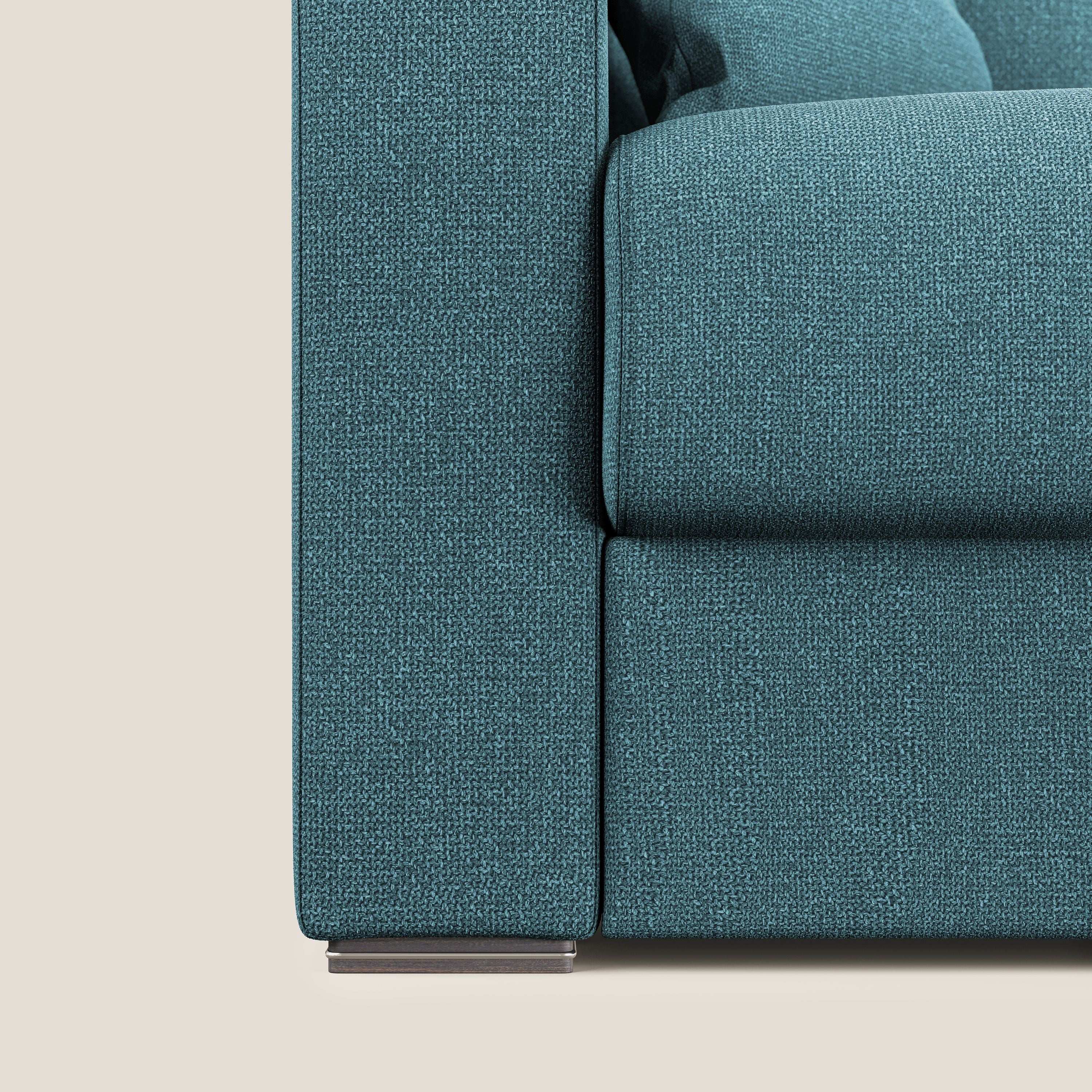 Best Divano letto matrimoniale in tessuto smacchiabile QuickClean T08 azzurro - divani.store