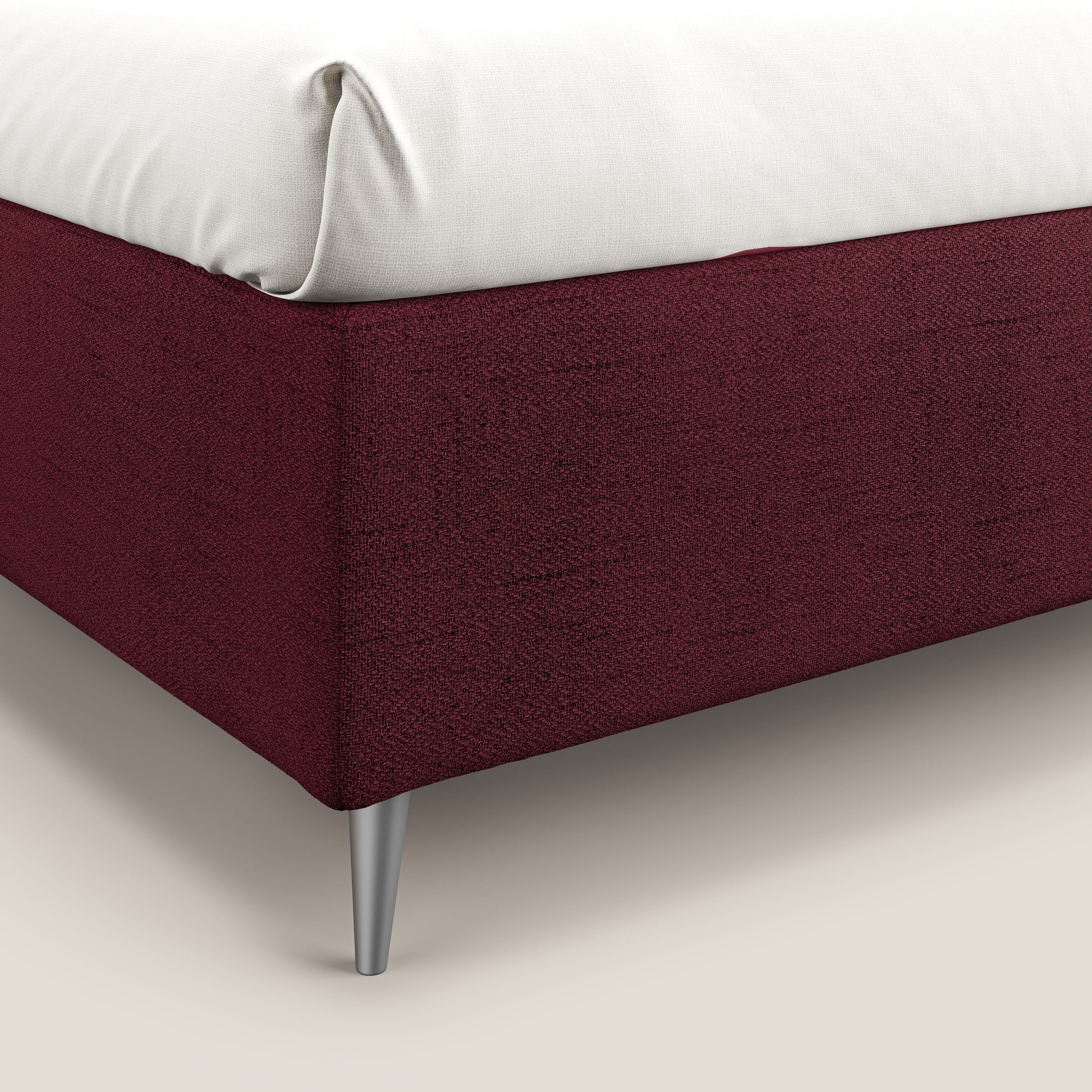 Febe sommier compatto con grande capienza del contenitore in tessuto impermeabile T03 rosso - divani.store