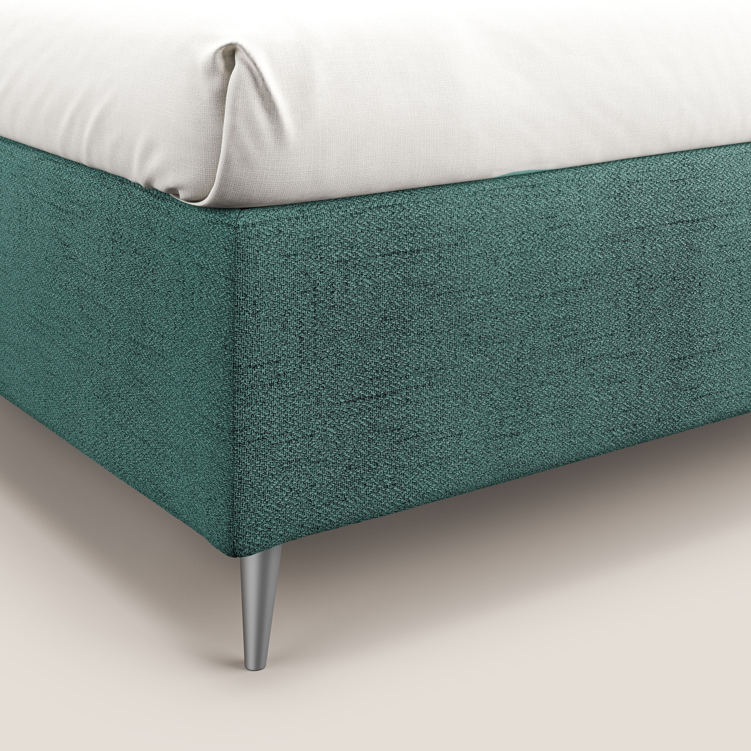 Febe sommier compatto con grande capienza del contenitore in tessuto impermeabile T03 verde acqua - divani.store