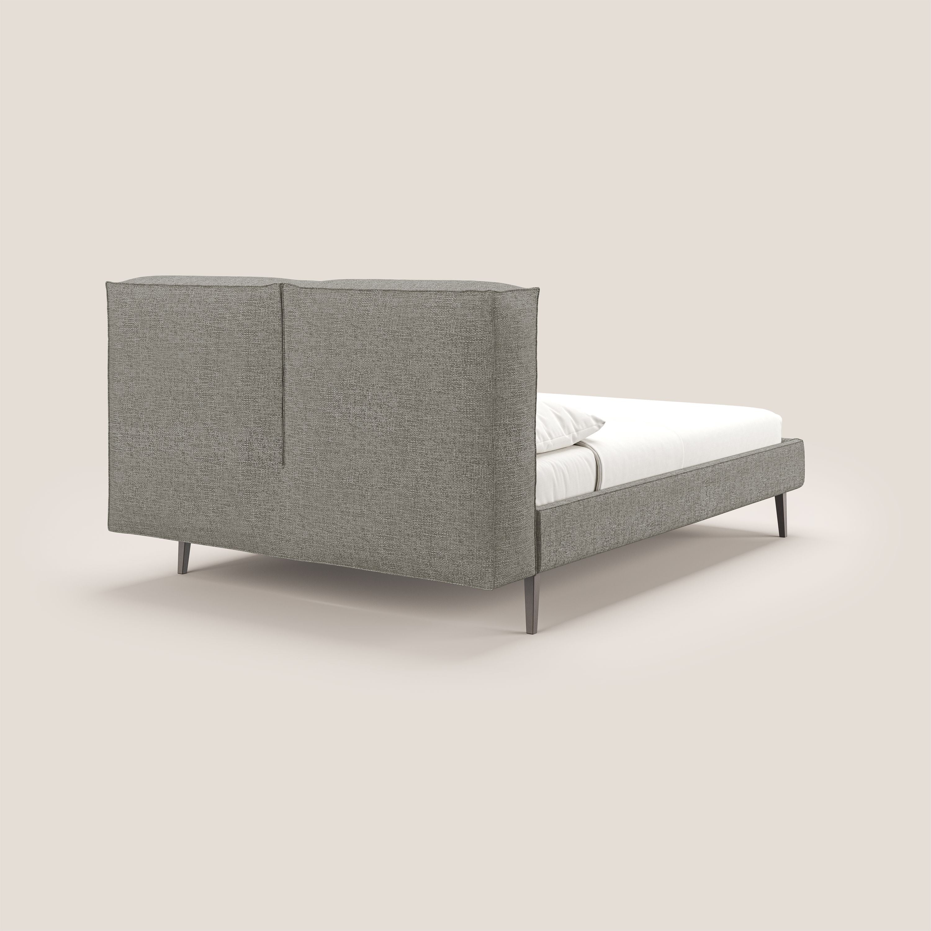 Isotta letto imbottito completamente sfoderabile in morbido tessuti impermeabile T10 talpa - divani.store