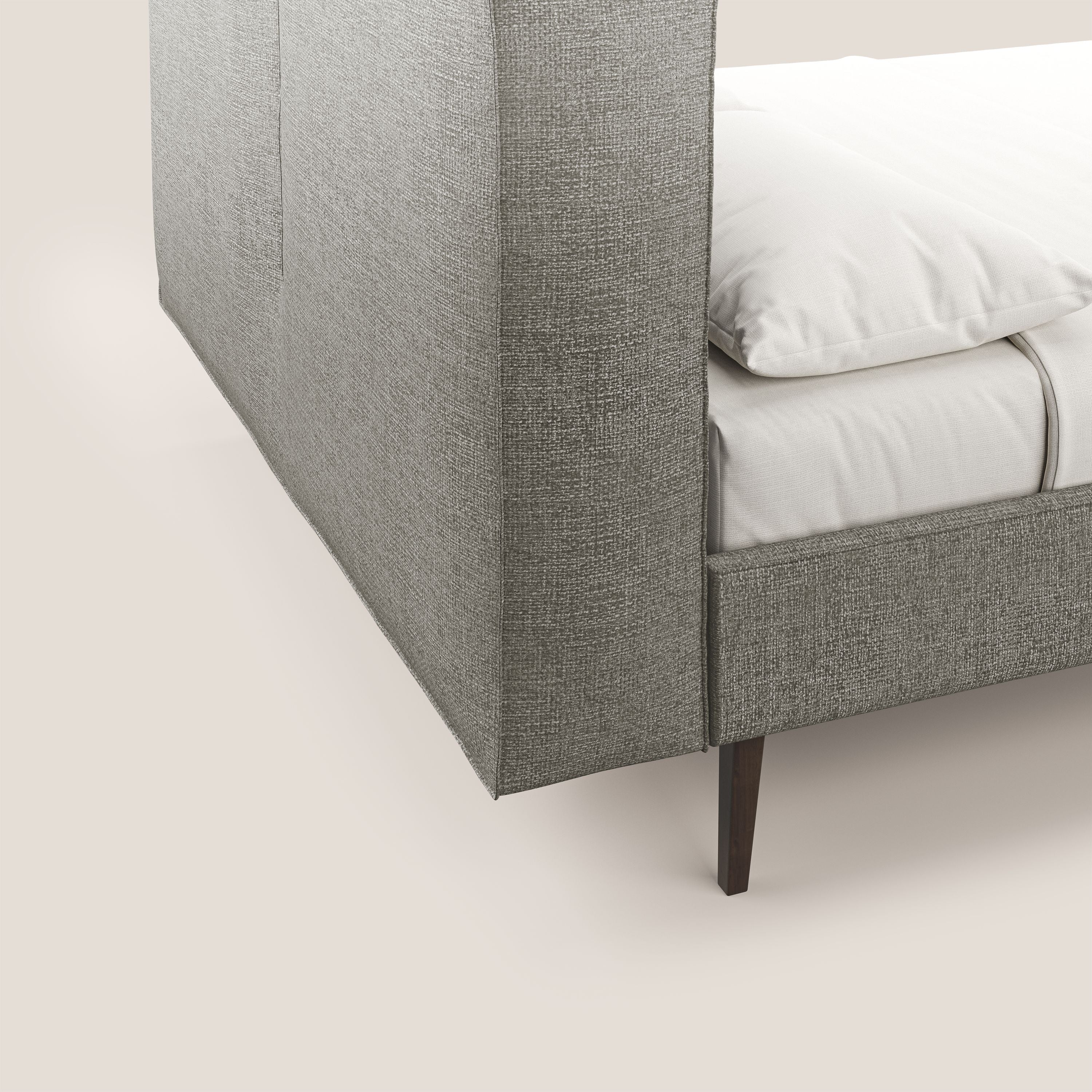 Isotta letto imbottito completamente sfoderabile in morbido tessuti impermeabile T10 talpa - divani.store