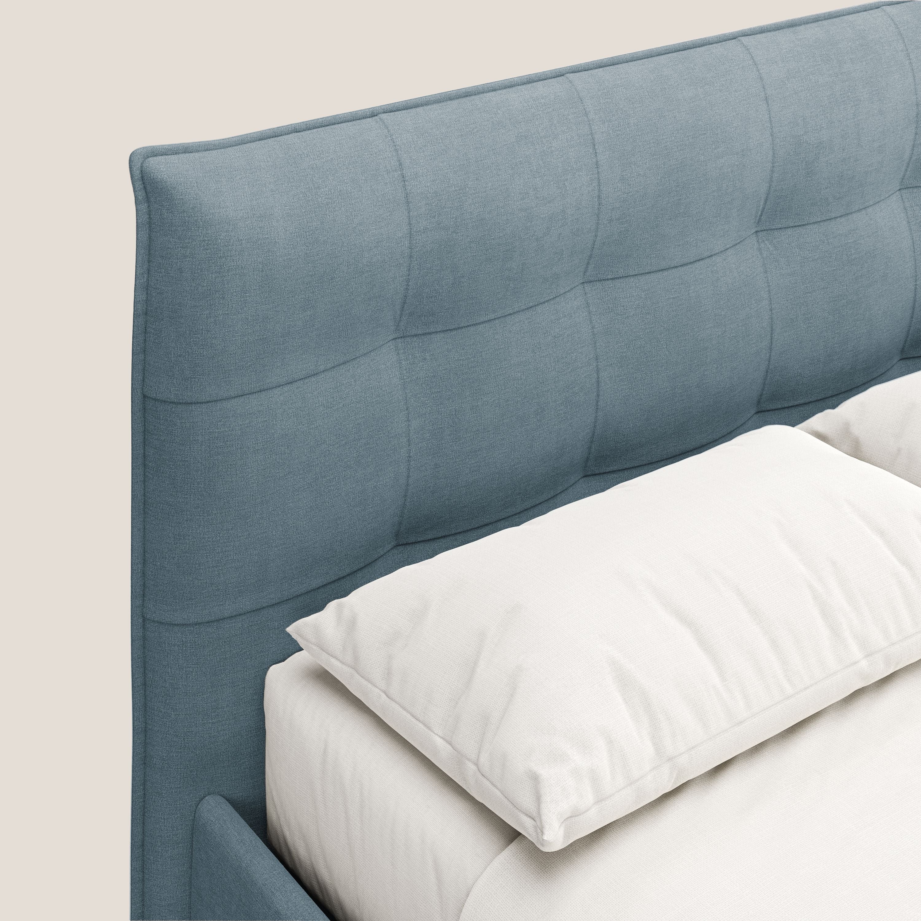 Liam letto contenitore con testata trapuntata in tessuto smacchiabile T17 carta da zucchero - divani.store