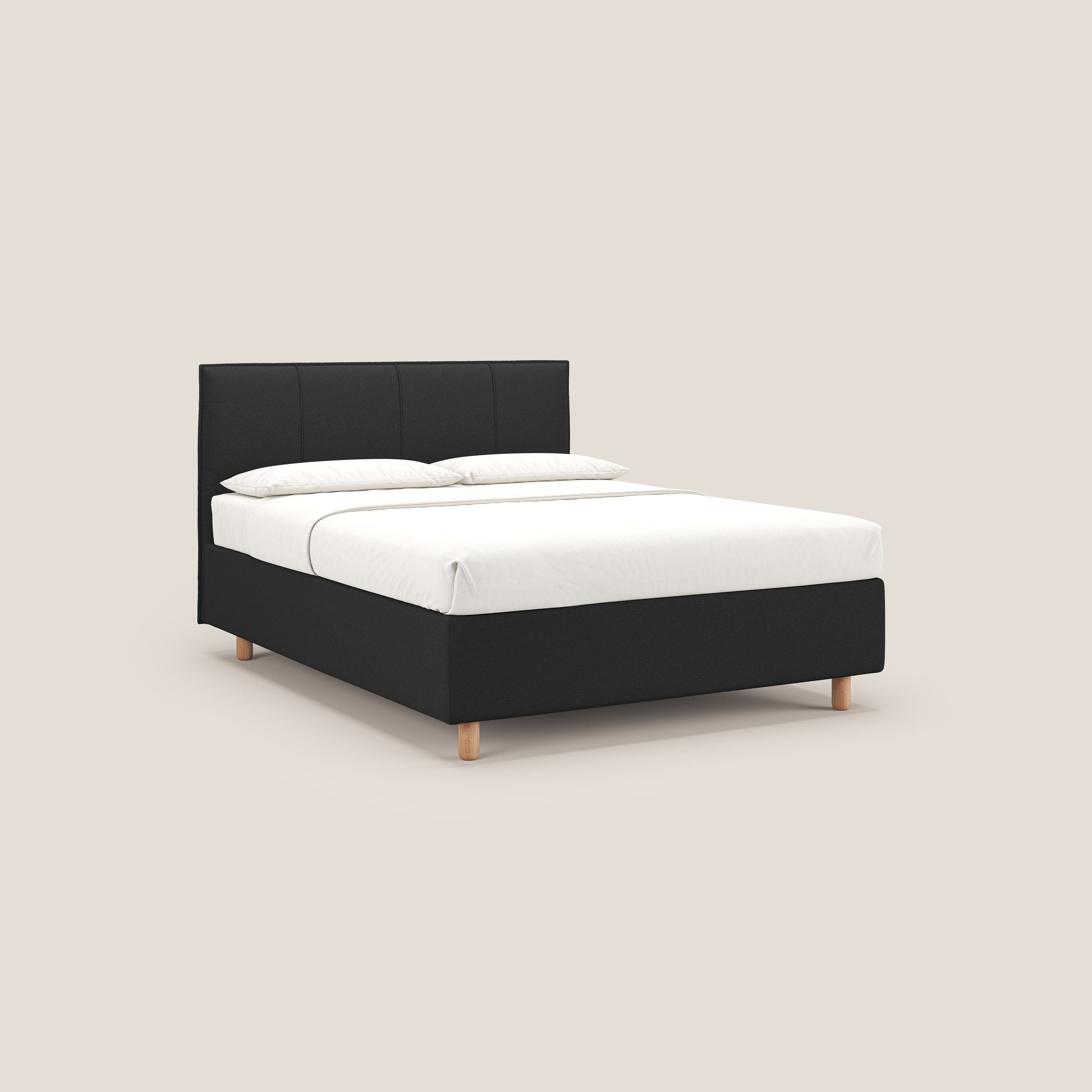 Lothar letto contenitore maxi dalle dimensioni contenute in tessuto impermeabile T13 antracite - divani.store