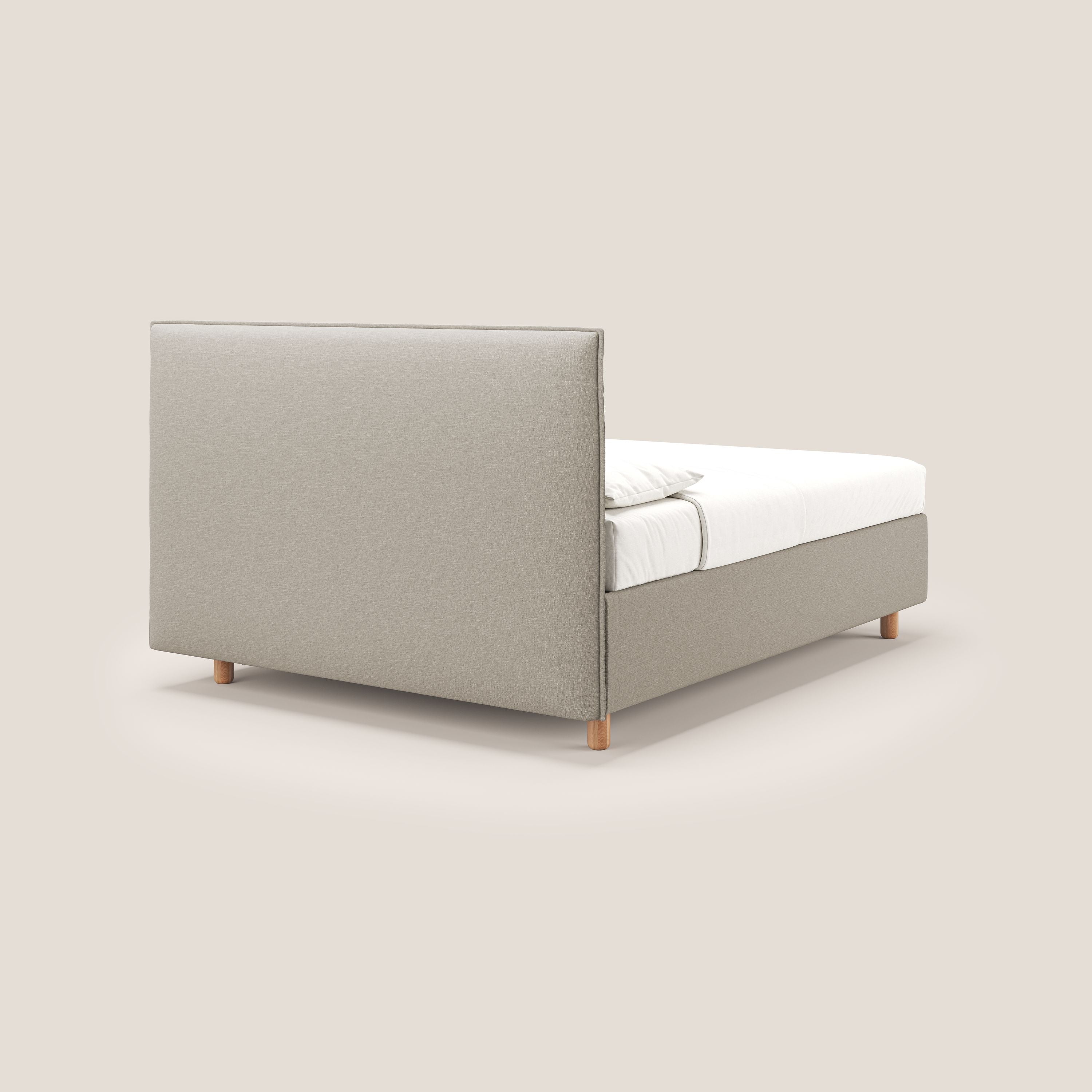 Lothar letto contenitore maxi dalle dimensioni contenute in tessuto impermeabile T13 panna - divani.store