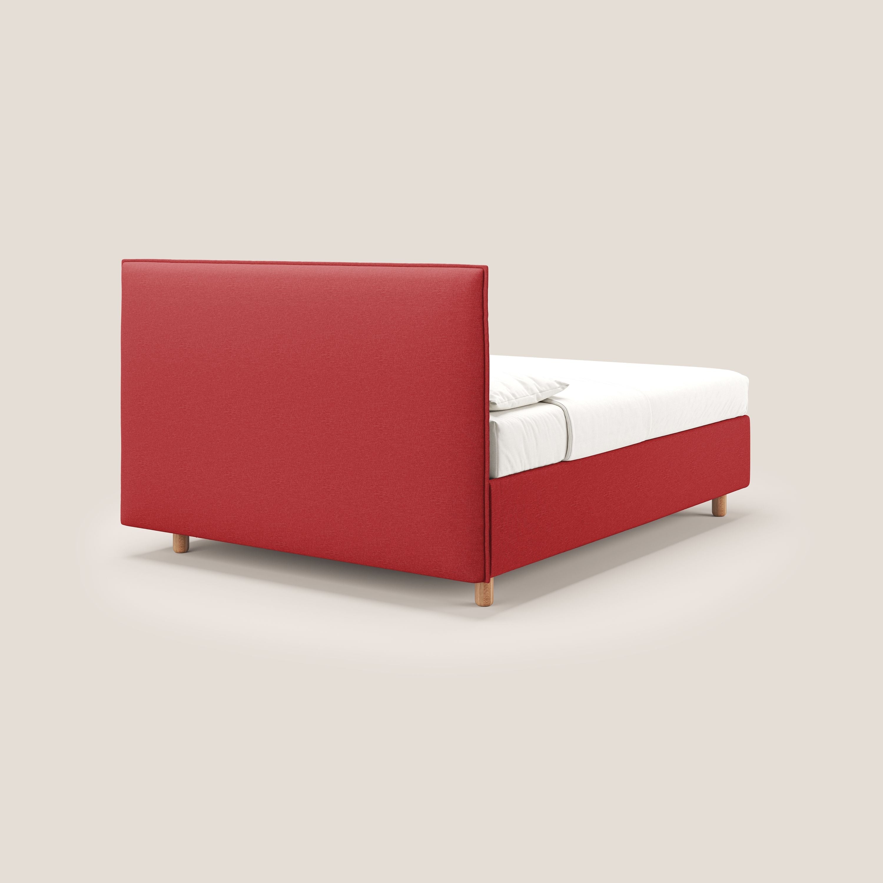 Lothar letto contenitore maxi dalle dimensioni contenute in tessuto impermeabile T13 rosso - divani.store
