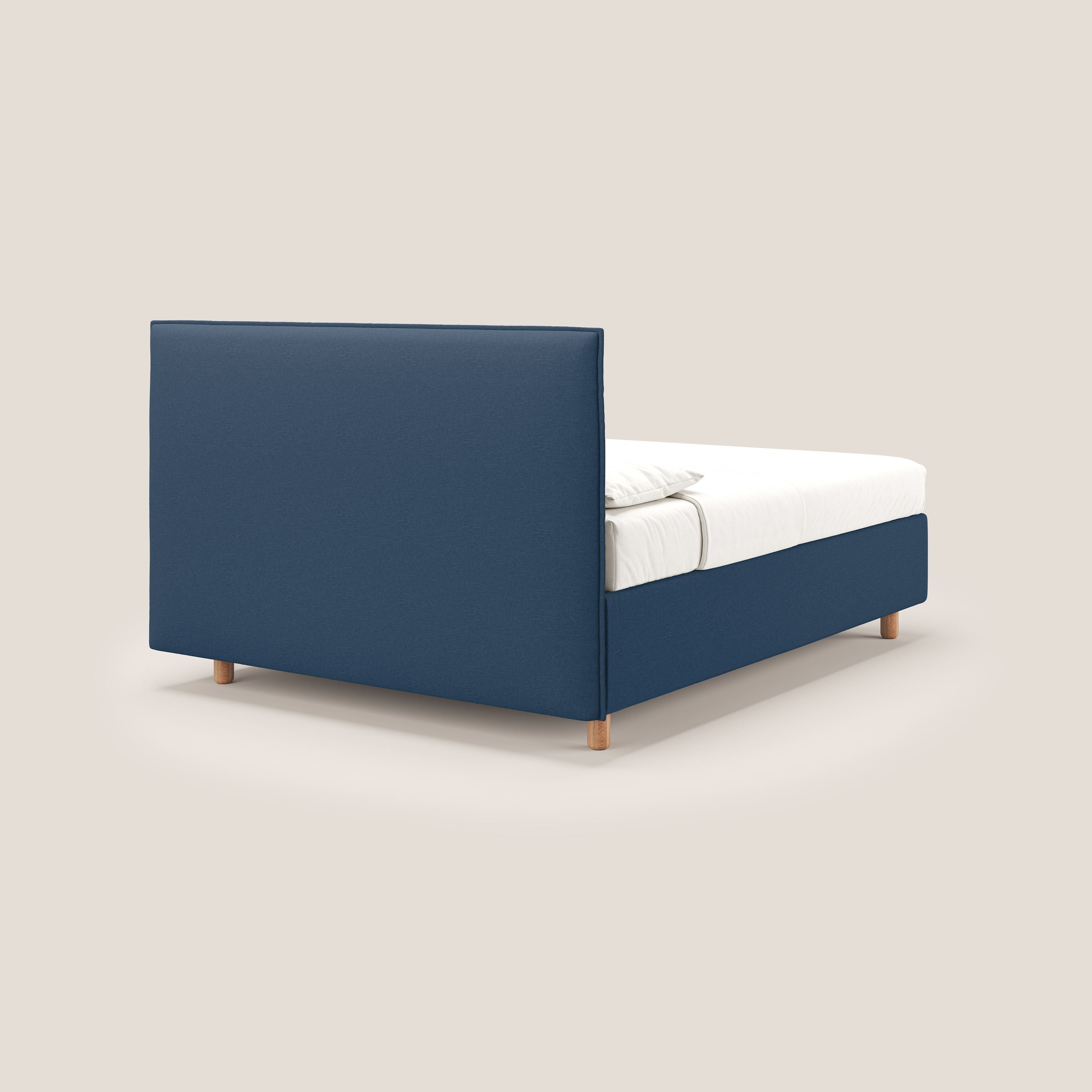 Lothar letto contenitore maxi dalle dimensioni contenute in tessuto impermeabile T13 blu - divani.store