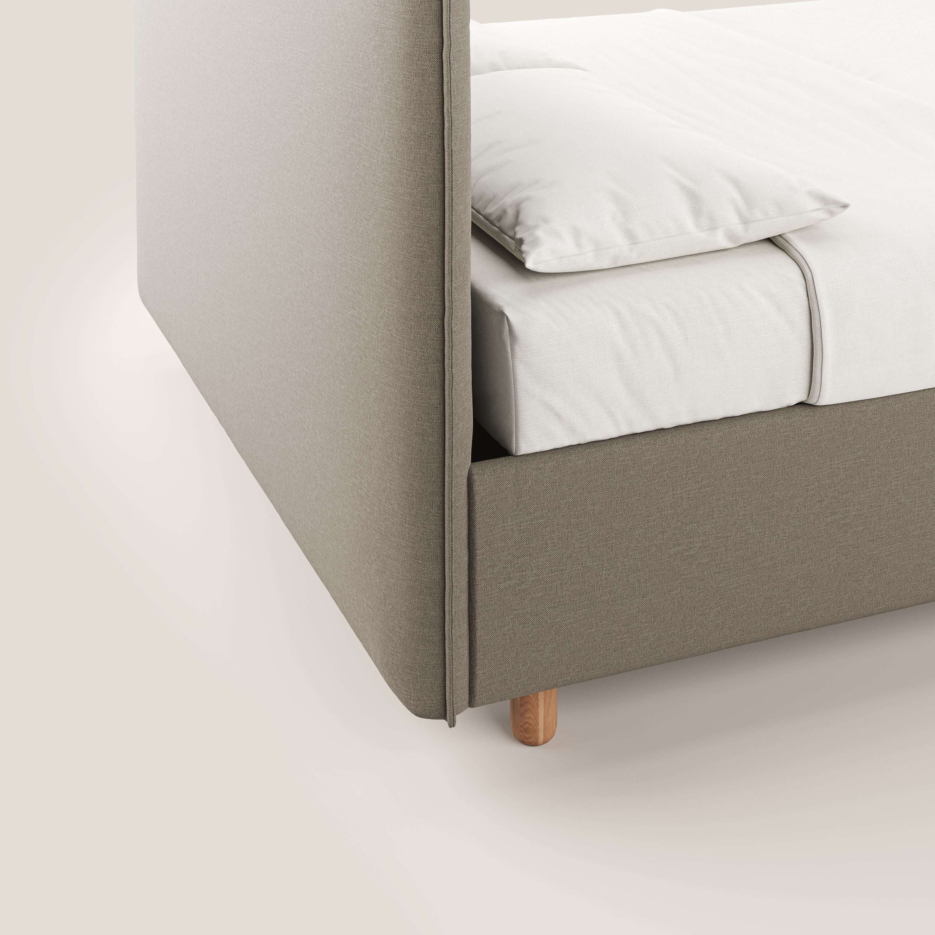 Lothar letto contenitore maxi dalle dimensioni contenute in tessuto impermeabile T13 beige - divani.store