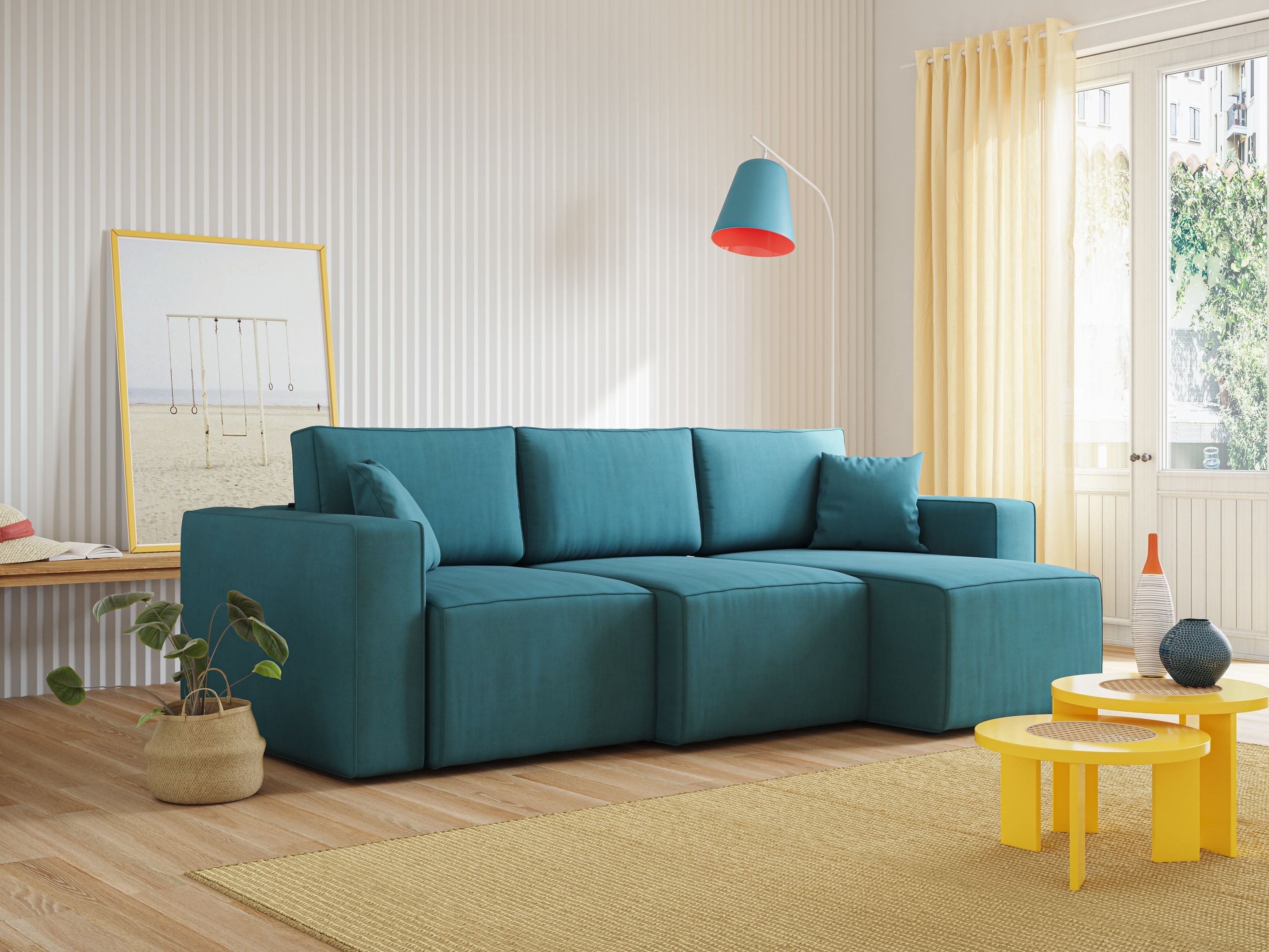 Morfeo divano con 3 sedute estraibili in morbido tessuto impermeabile T02 marrone - divani.store