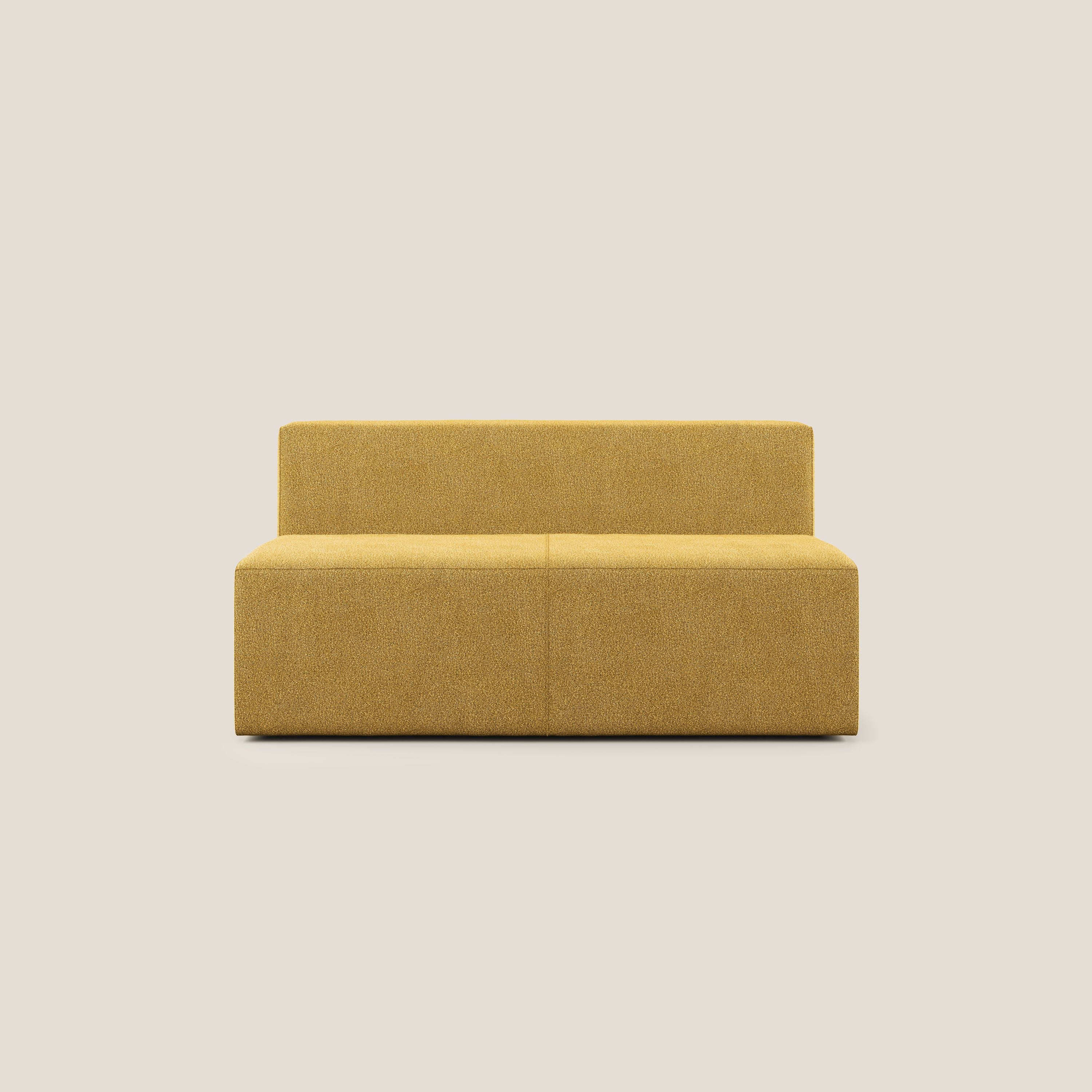 Nettuno modulo centrale maxi in morbido tessuto bouclè T07 giallo - divani.store