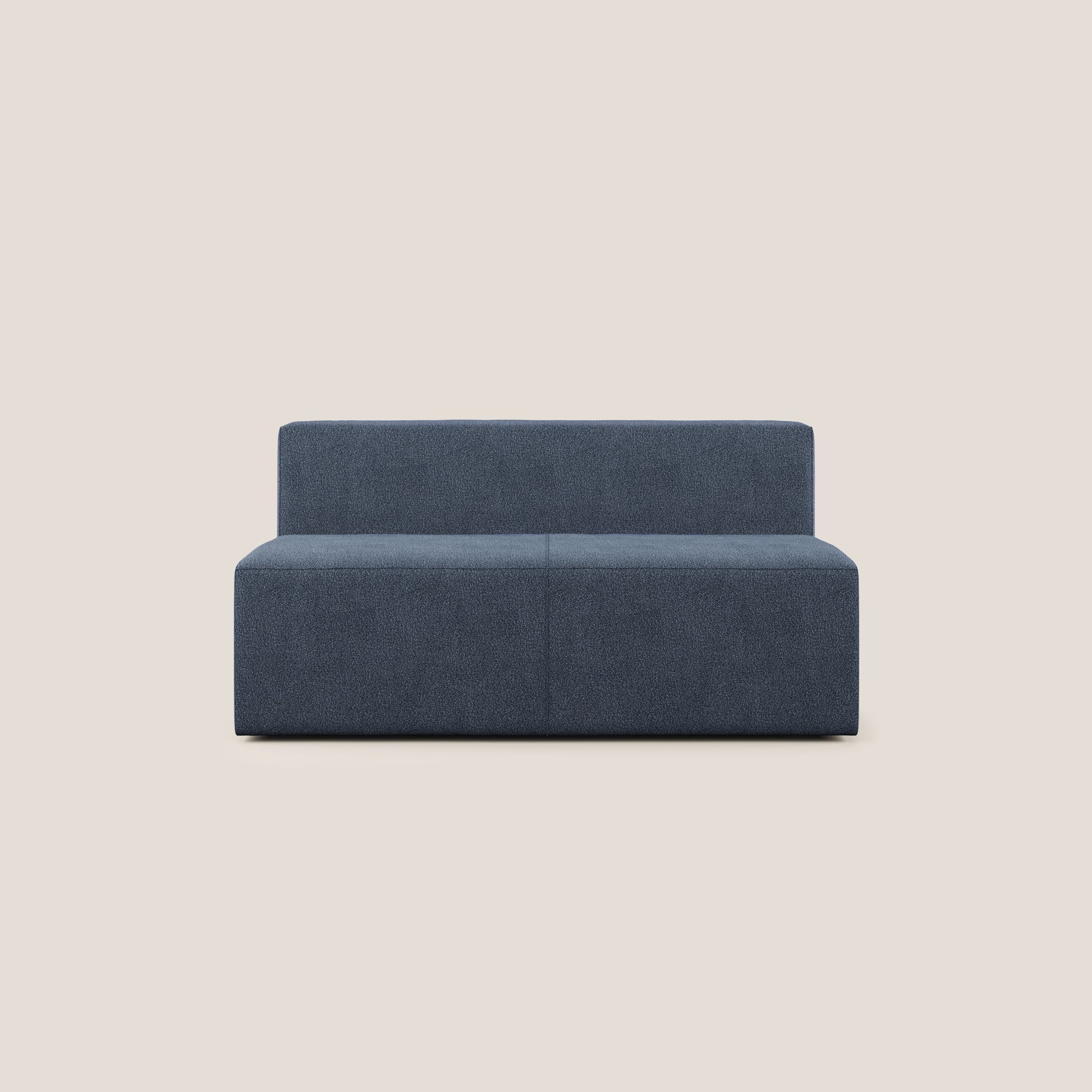 Nettuno modulo centrale maxi in morbido tessuto bouclè T07 blu - divani.store