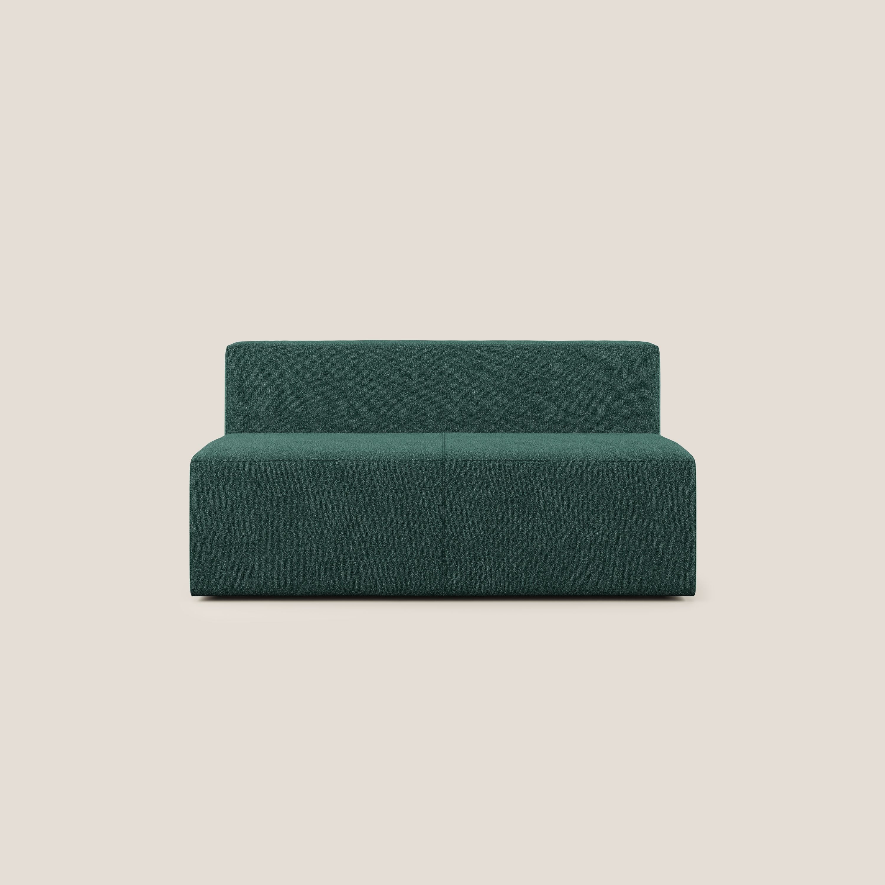 Nettuno modulo centrale maxi in morbido tessuto bouclè T07 verde - divani.store