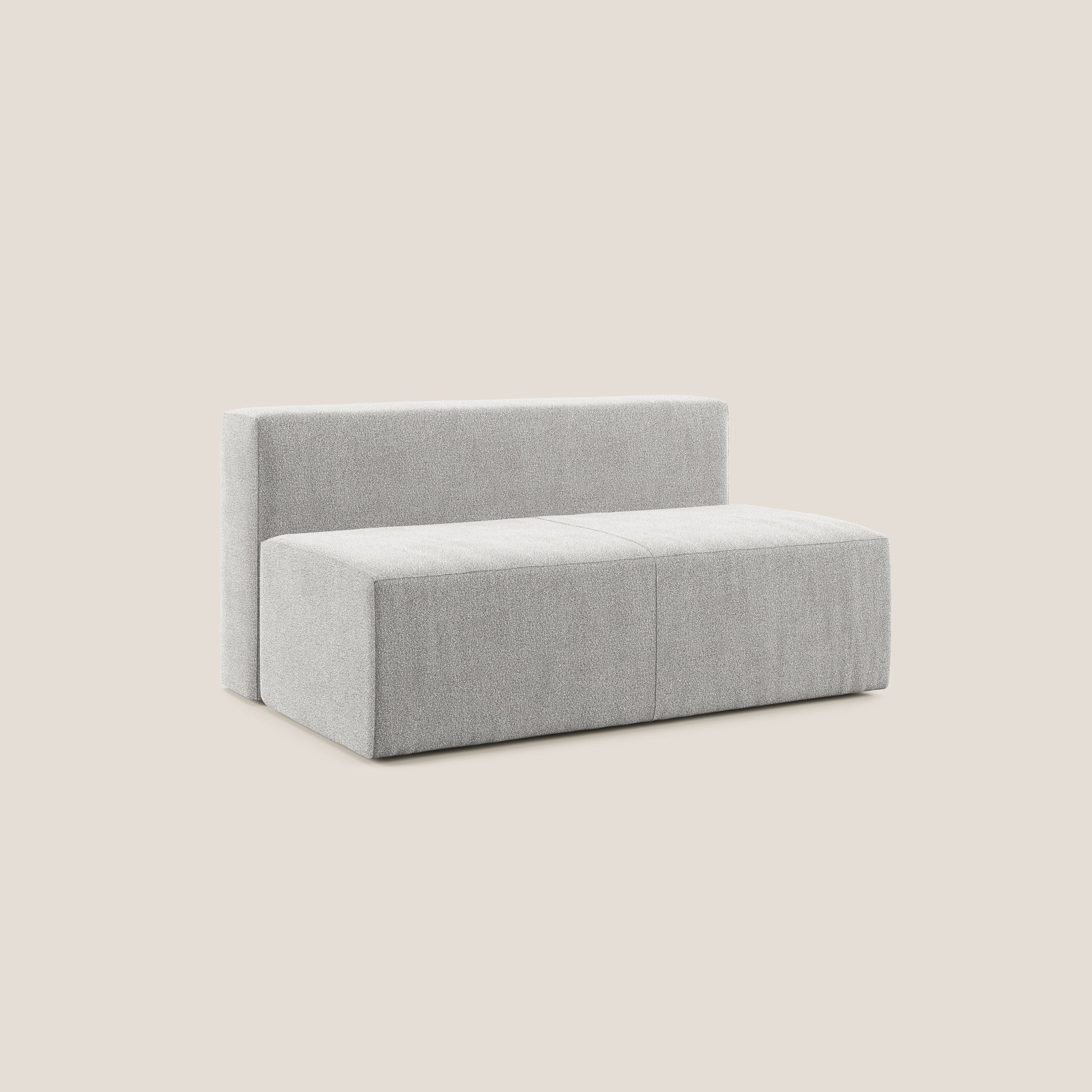 Nettuno modulo centrale maxi in morbido tessuto bouclè T07 grigio - divani.store