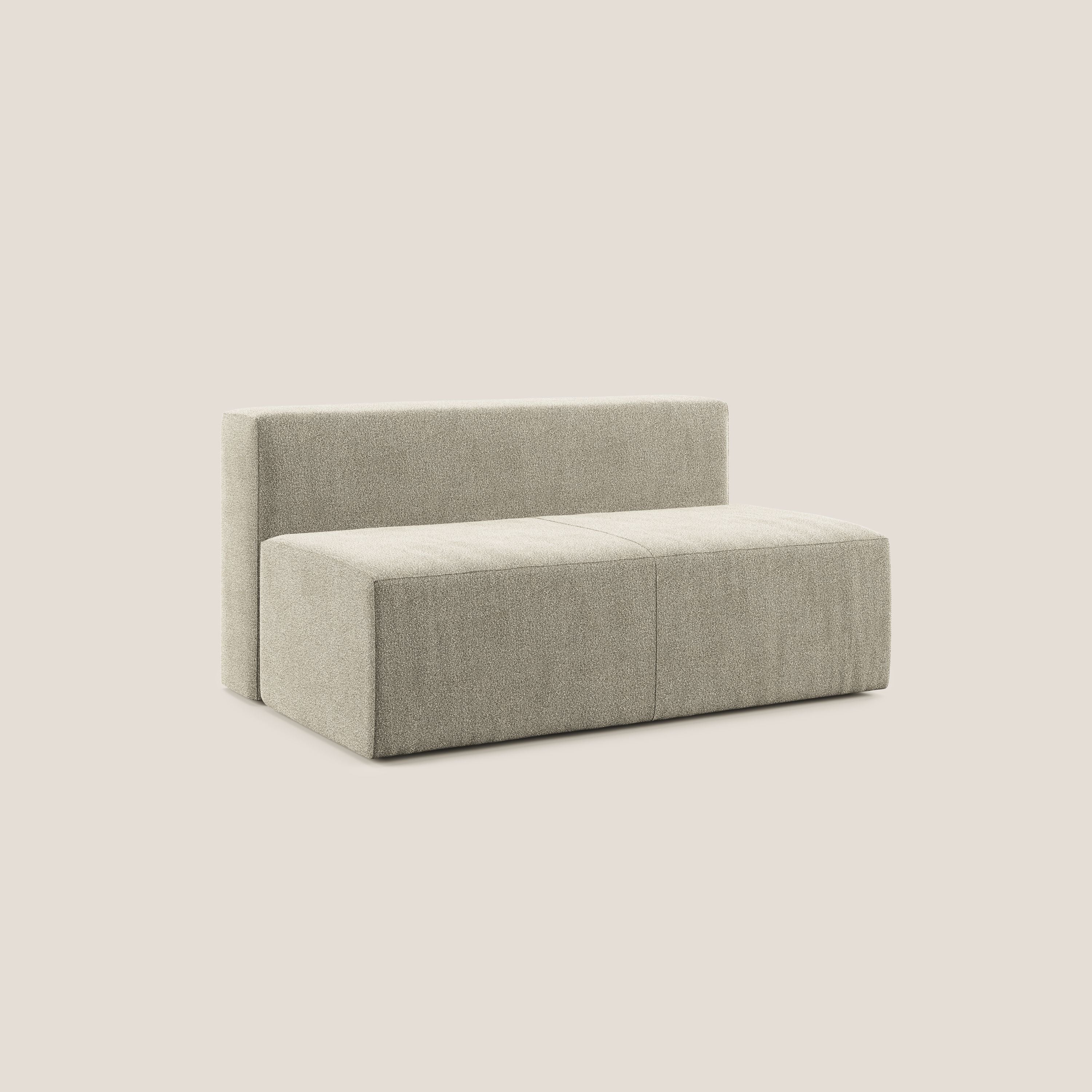 Nettuno modulo centrale maxi in morbido tessuto bouclè T07 beige - divani.store