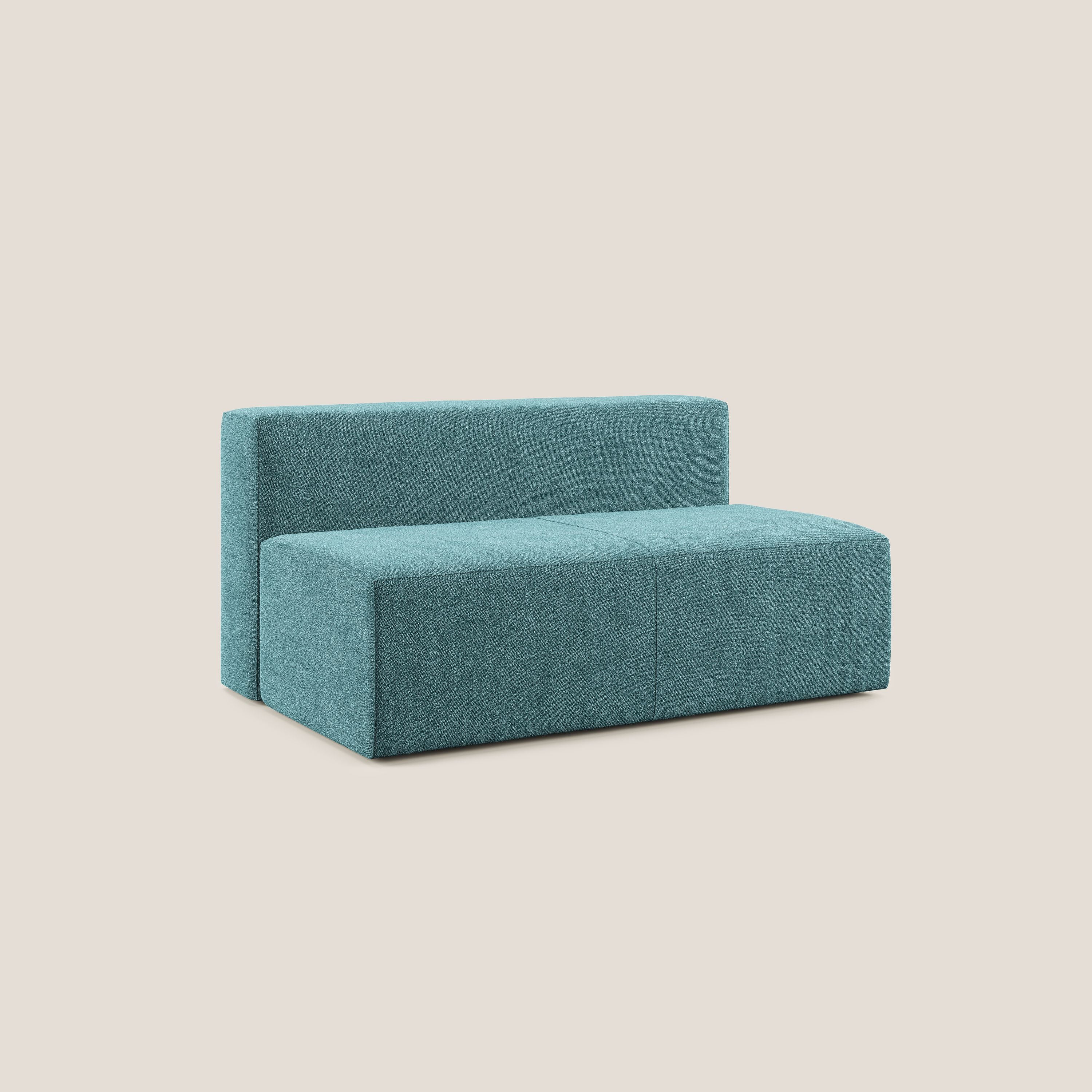 Nettuno modulo centrale maxi in morbido tessuto bouclè T07 azzurro - divani.store