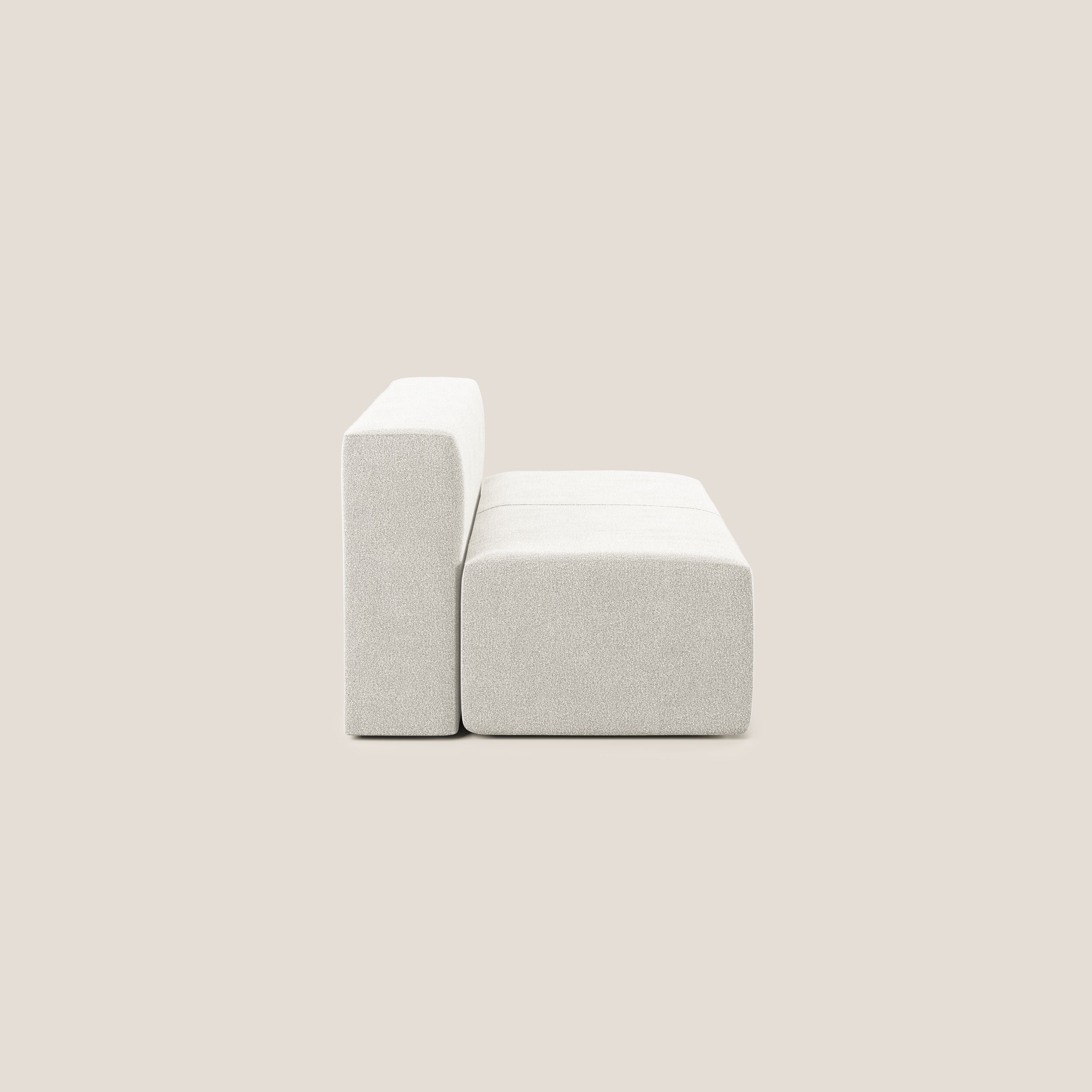 Nettuno modulo centrale maxi in morbido tessuto bouclè T07 bianco - divani.store