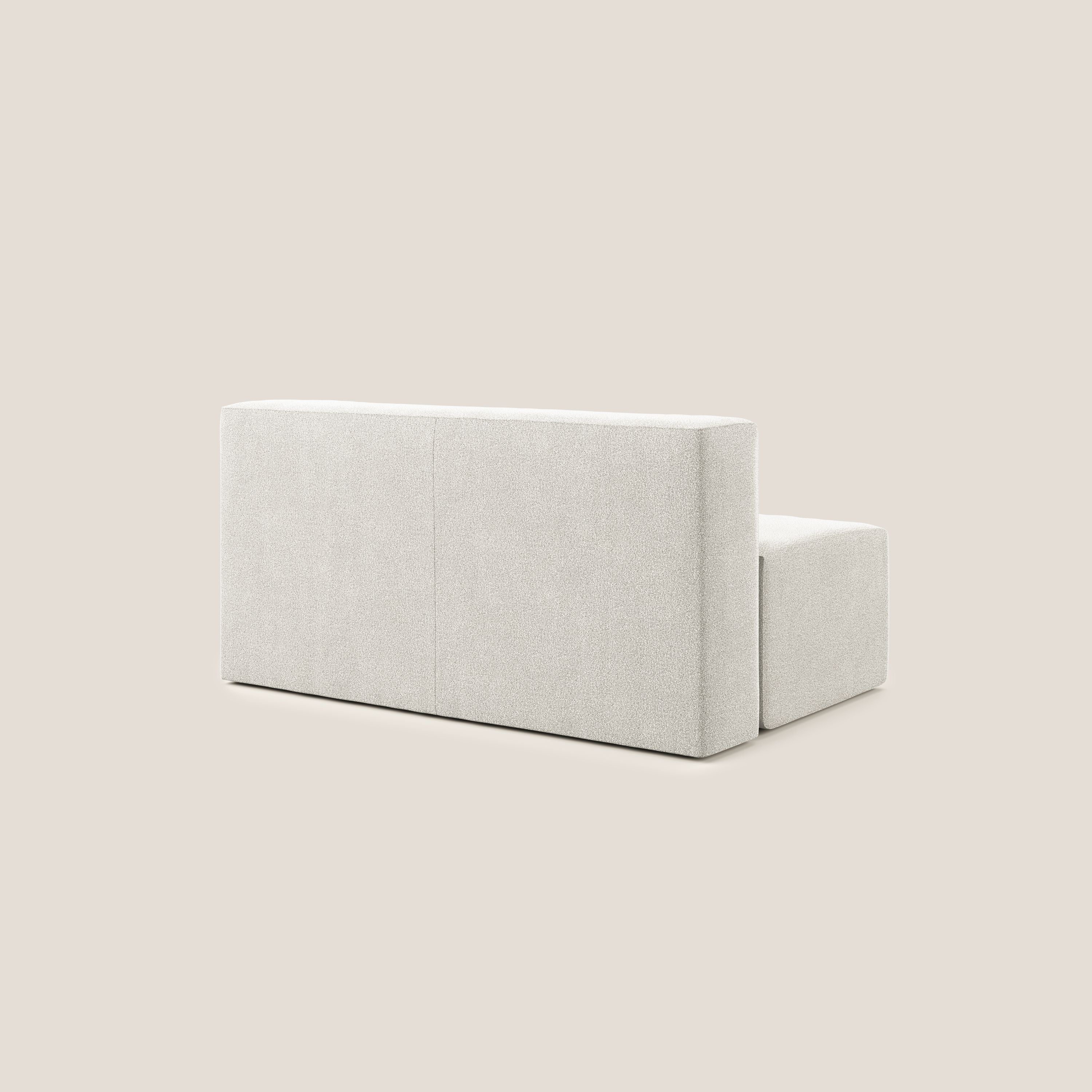 Nettuno modulo centrale maxi in morbido tessuto bouclè T07 bianco - divani.store