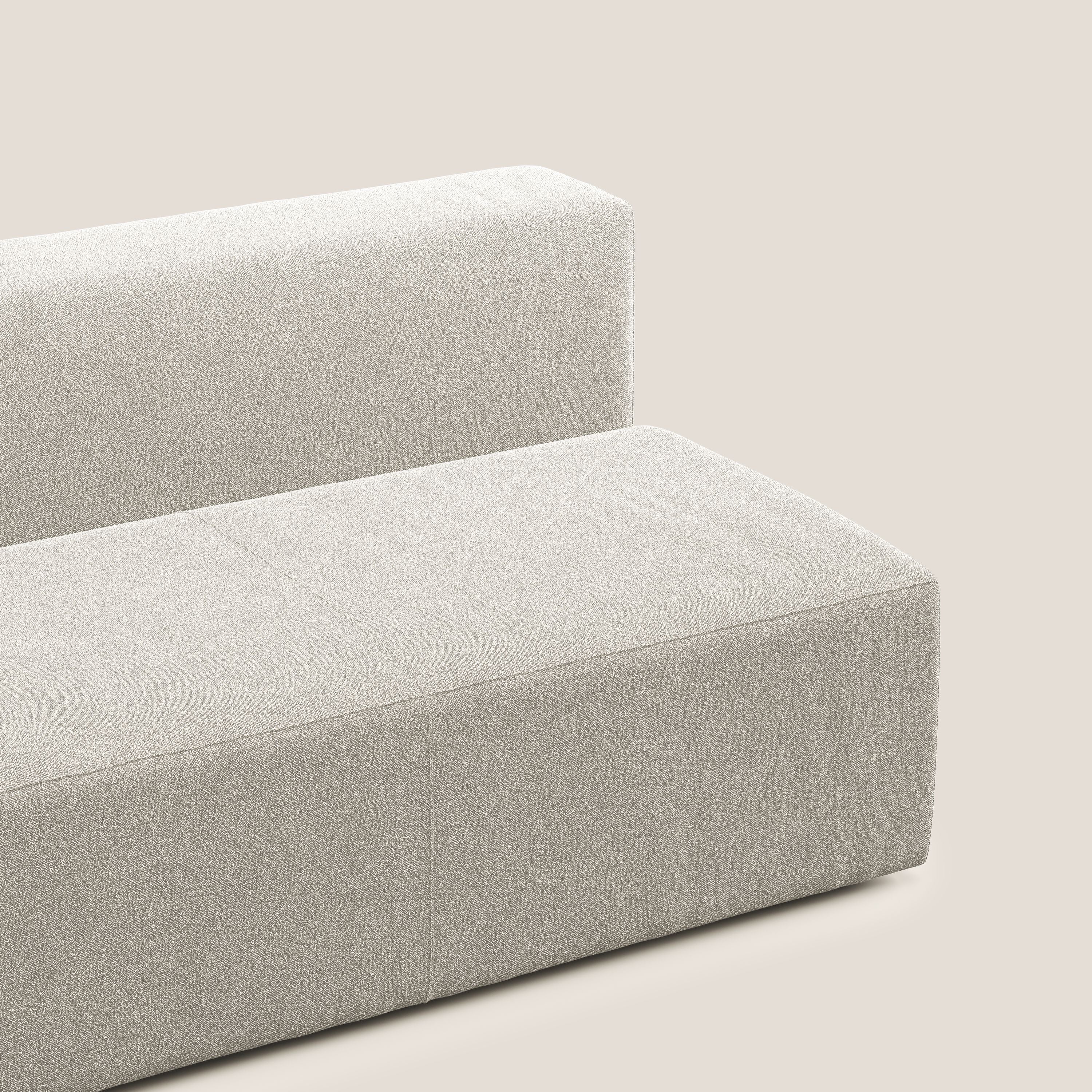 Nettuno modulo centrale maxi in morbido tessuto bouclè T07 bianco - divani.store