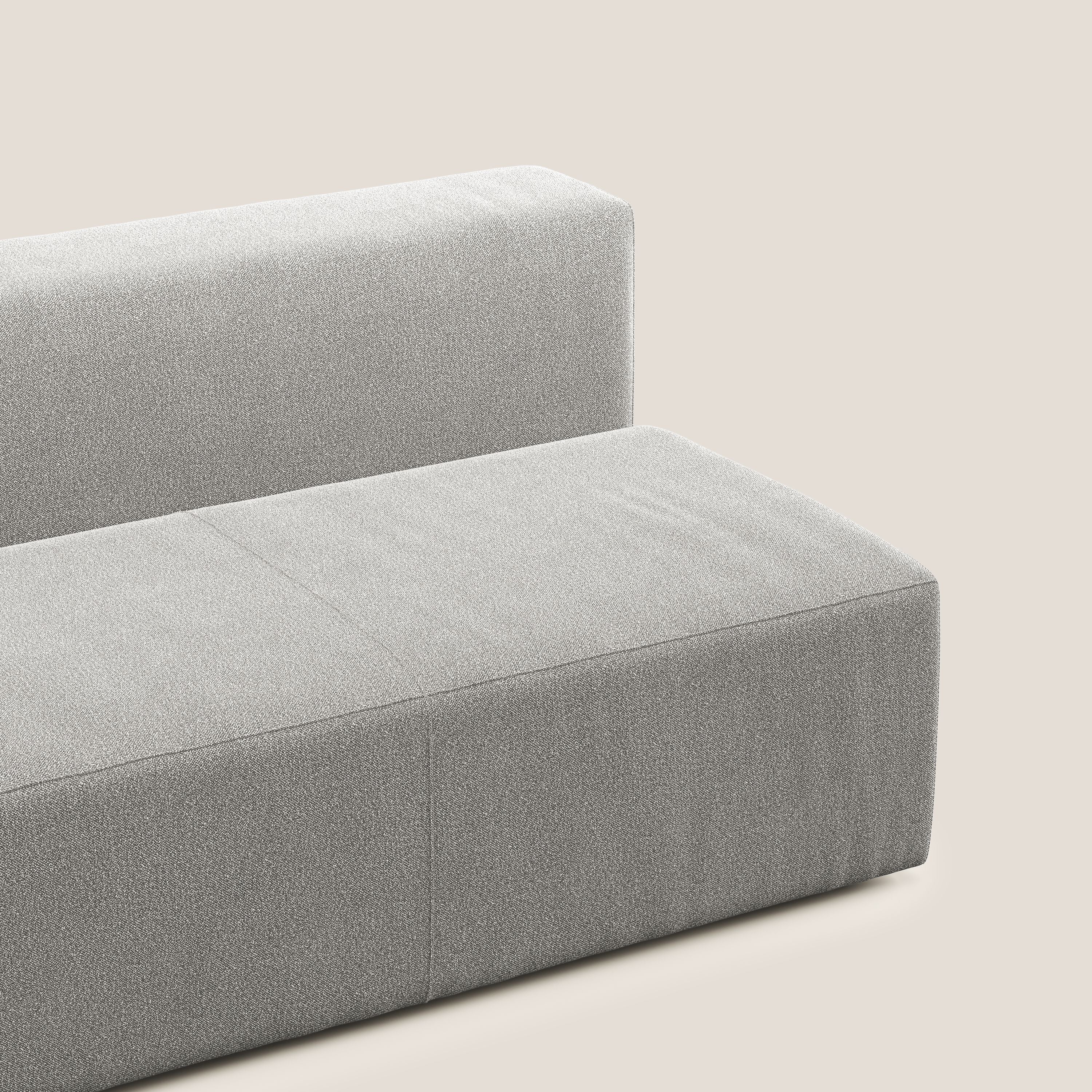 Nettuno modulo centrale maxi in morbido tessuto bouclè T07 grigio - divani.store