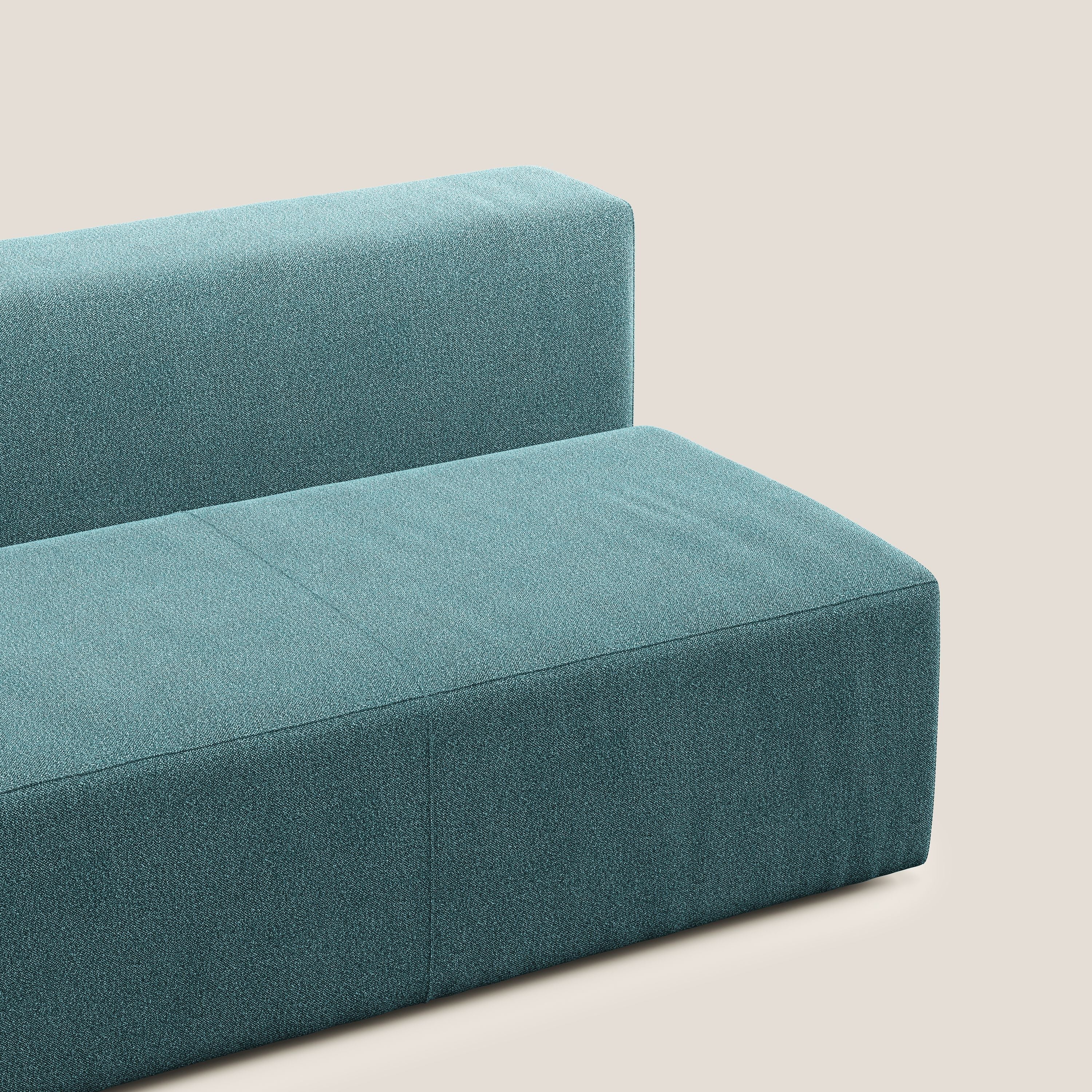 Nettuno modulo centrale maxi in morbido tessuto bouclè T07 azzurro - divani.store