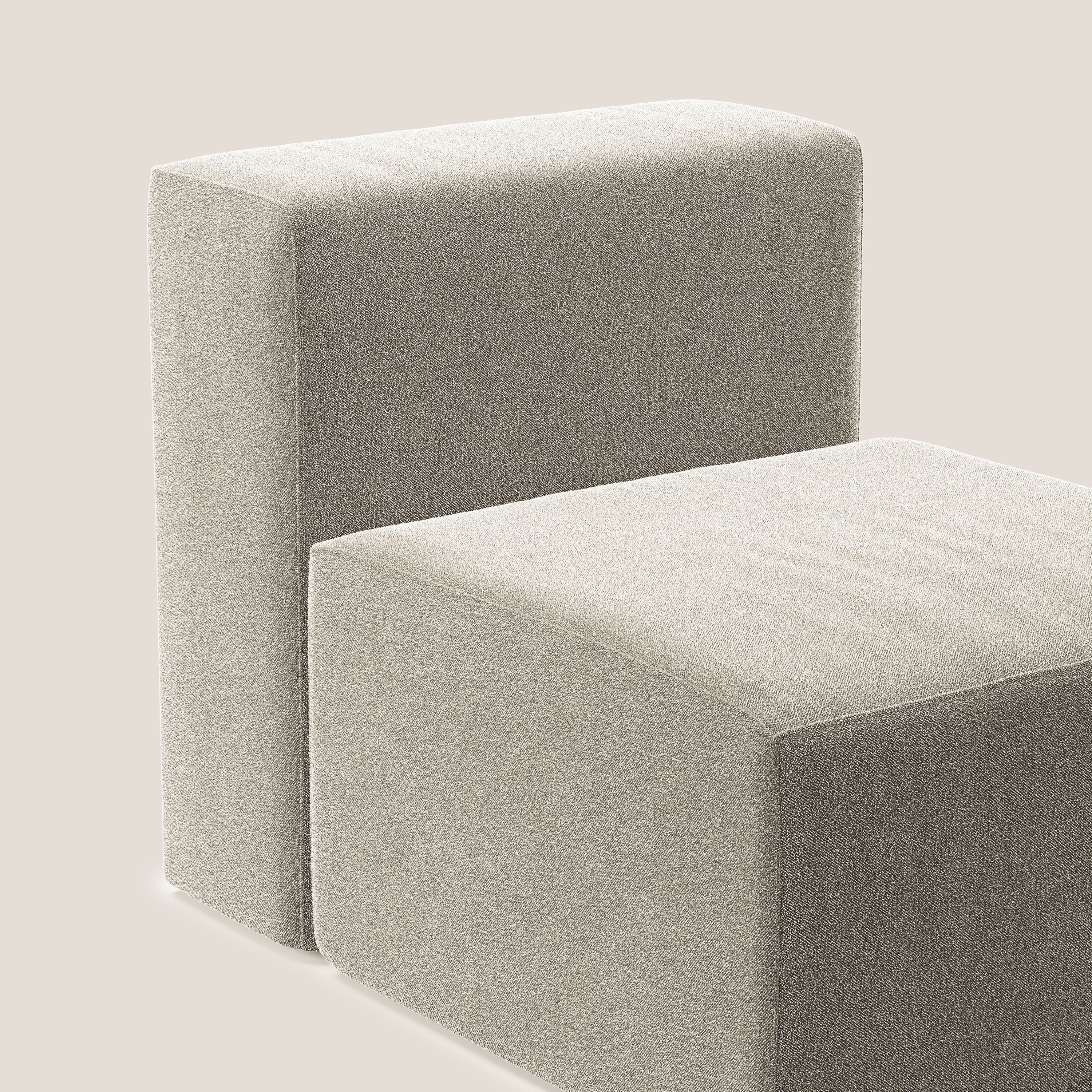 Nettuno modulo poltrona centrale in morbido tessuto bouclè T07 beige - divani.store