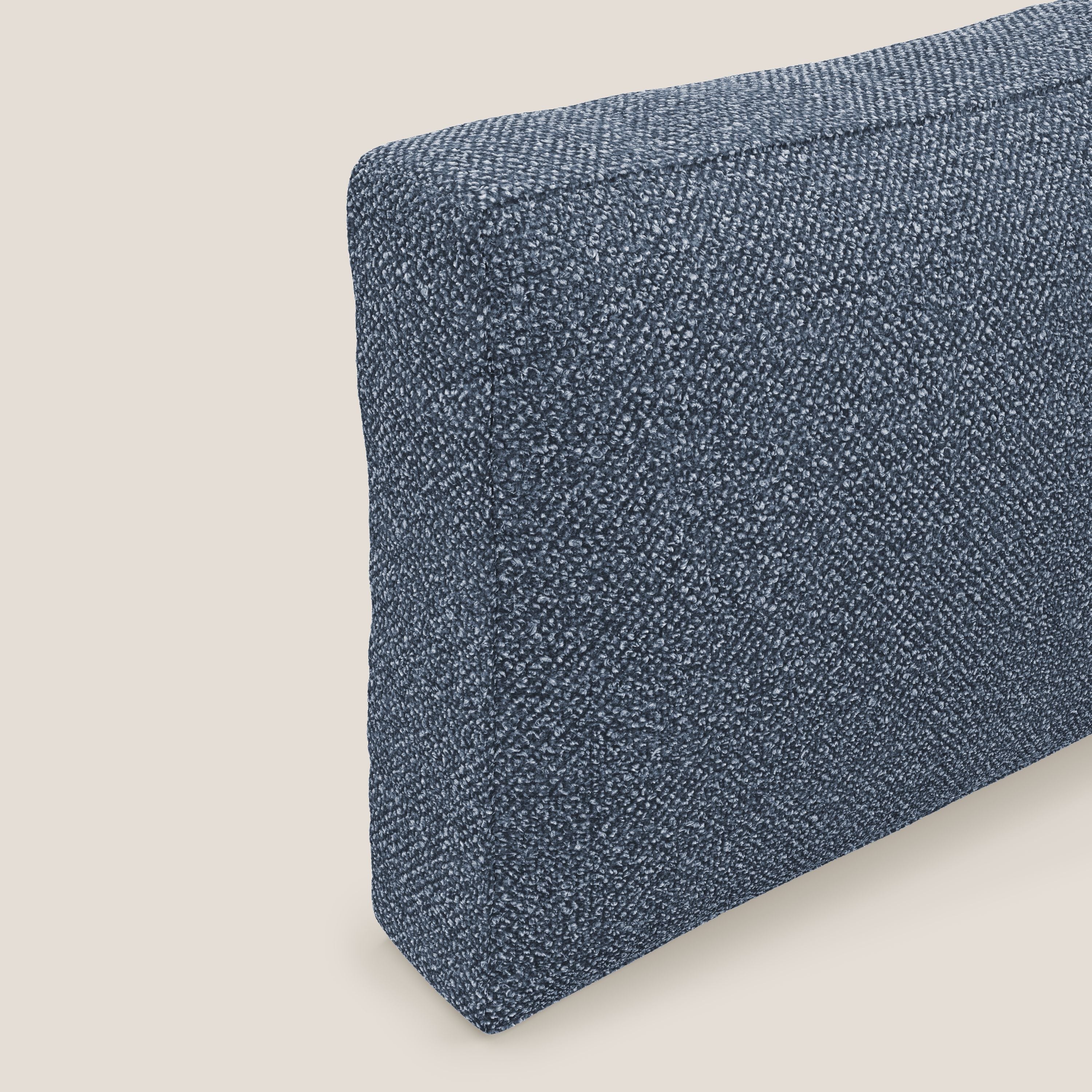 Nettuno cuscino schienale realizzato in tessuto bouclè impermeabile T07 blu - divani.store