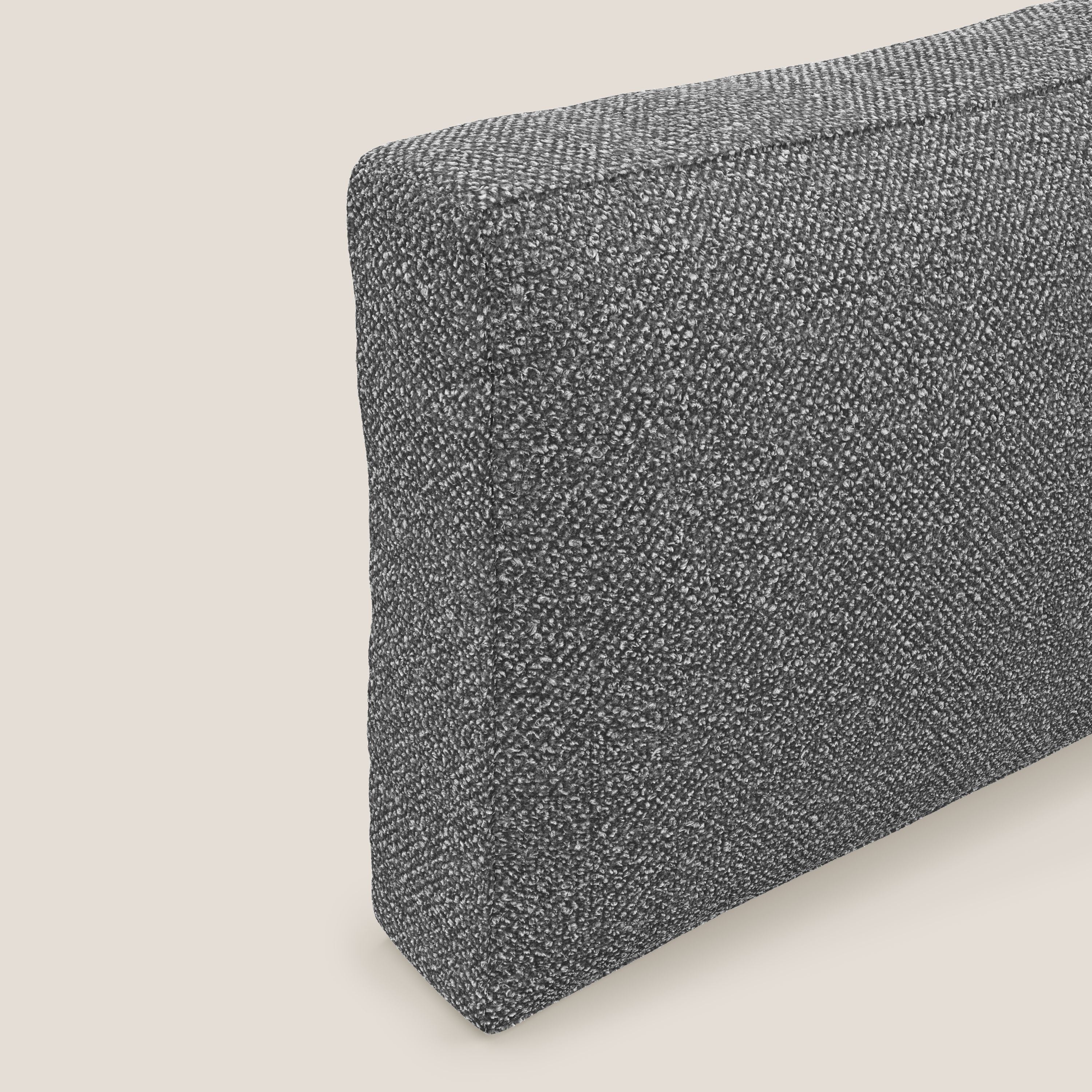 Nettuno cuscino schienale realizzato in tessuto bouclè impermeabile T07 antracite - divani.store