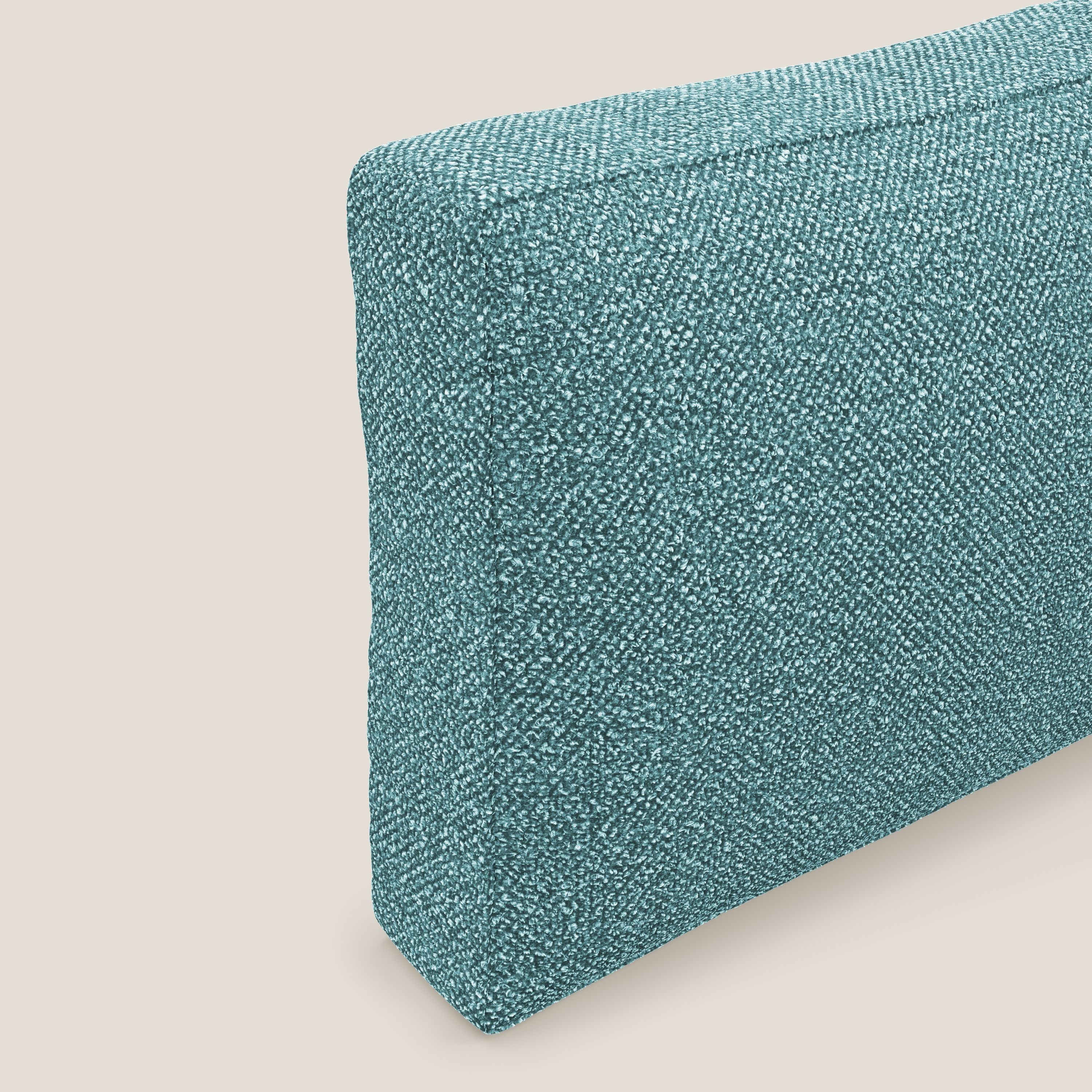 Nettuno cuscino schienale realizzato in tessuto bouclè impermeabile T07 azzurro - divani.store