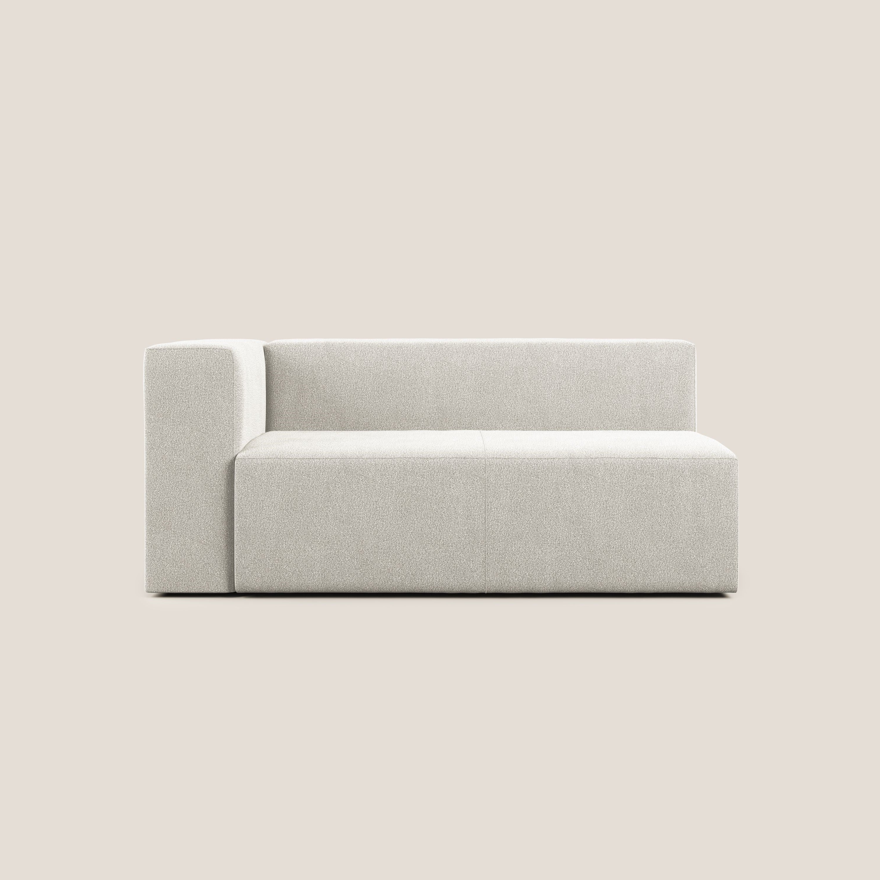 Nettuno modulo angolo/laterale maxi in morbido tessuto bouclè T07 bianco - divani.store
