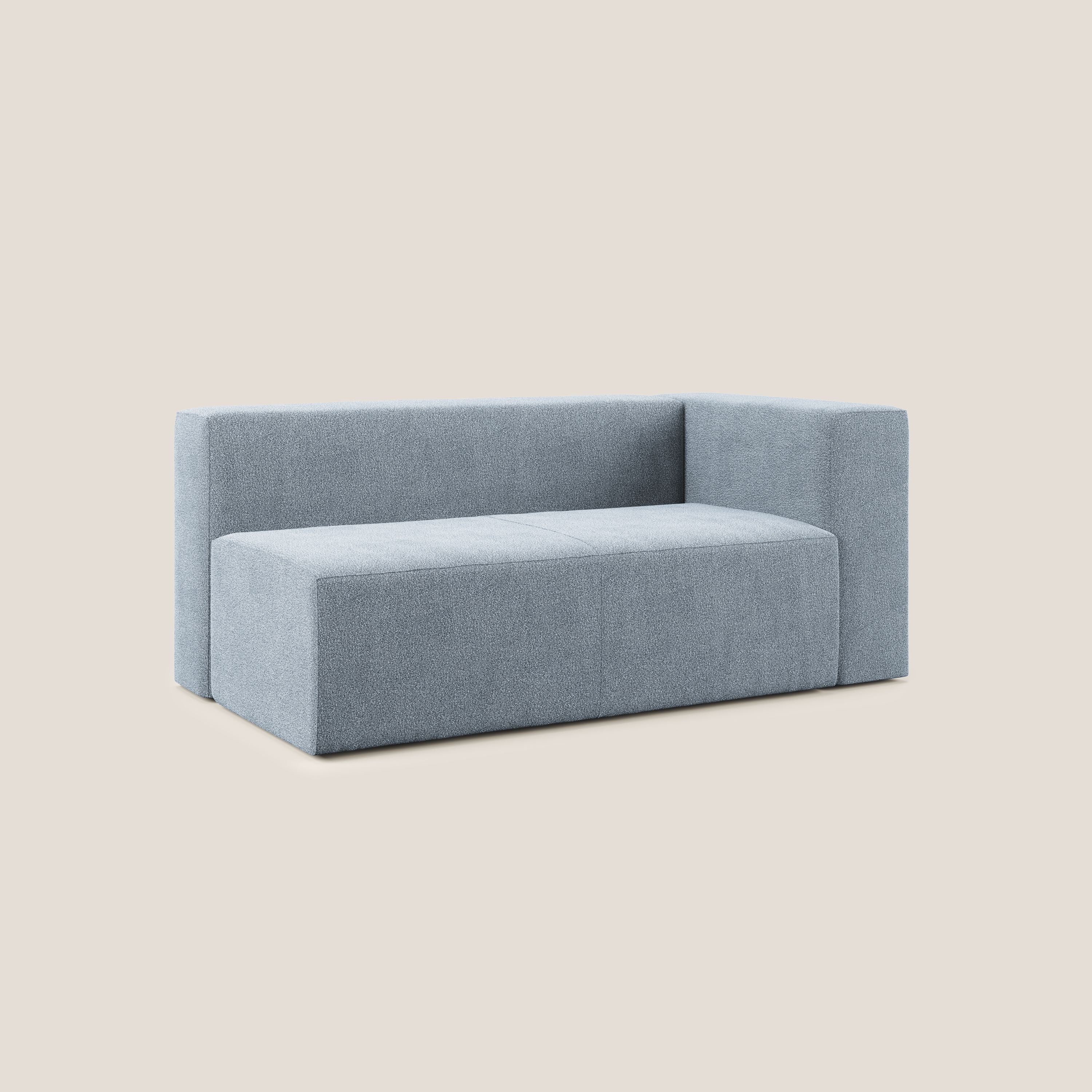 Nettuno modulo angolo/laterale maxi in morbido tessuto bouclè T07 carta da zucchero - divani.store