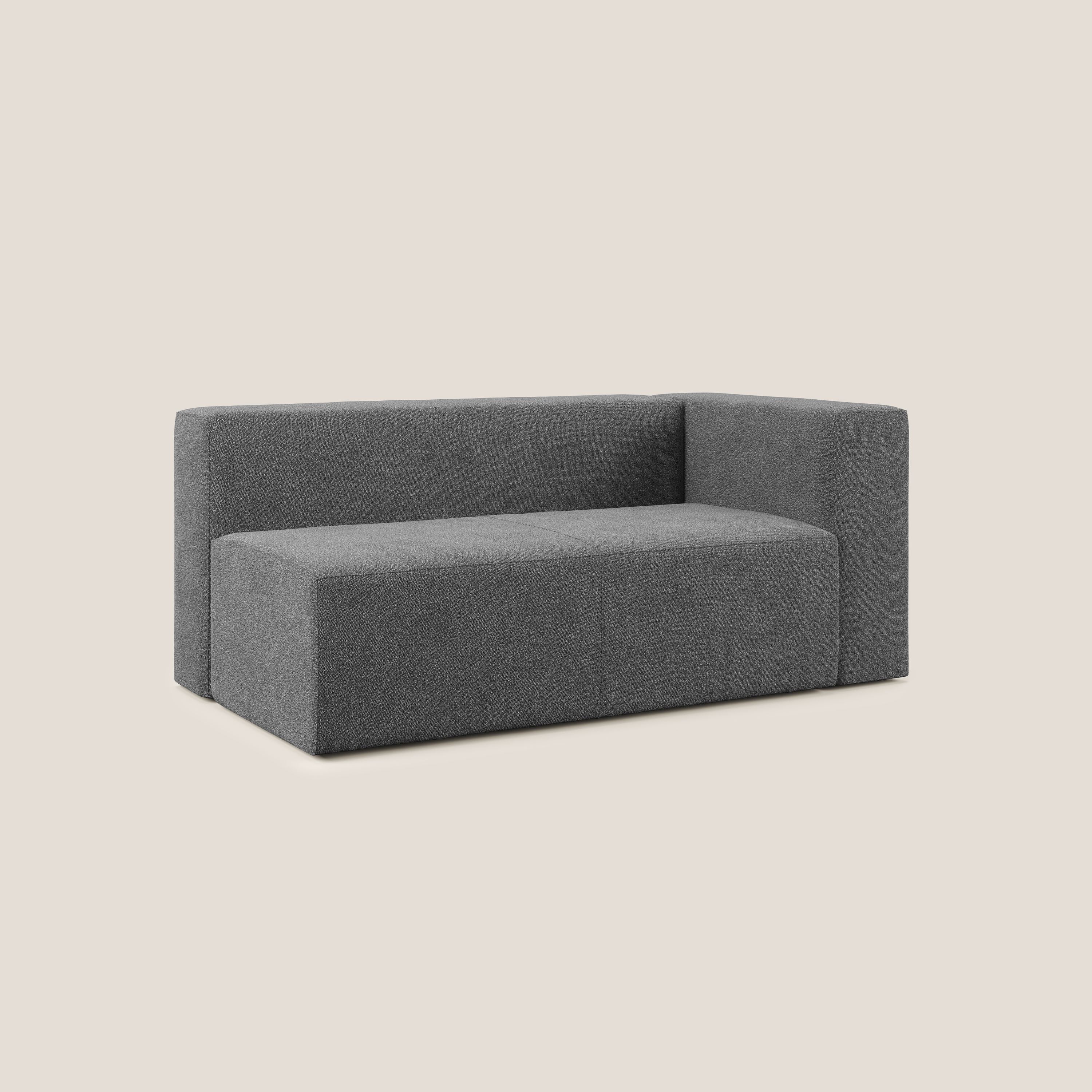 Nettuno modulo angolo/laterale maxi in morbido tessuto bouclè T07 antracite - divani.store