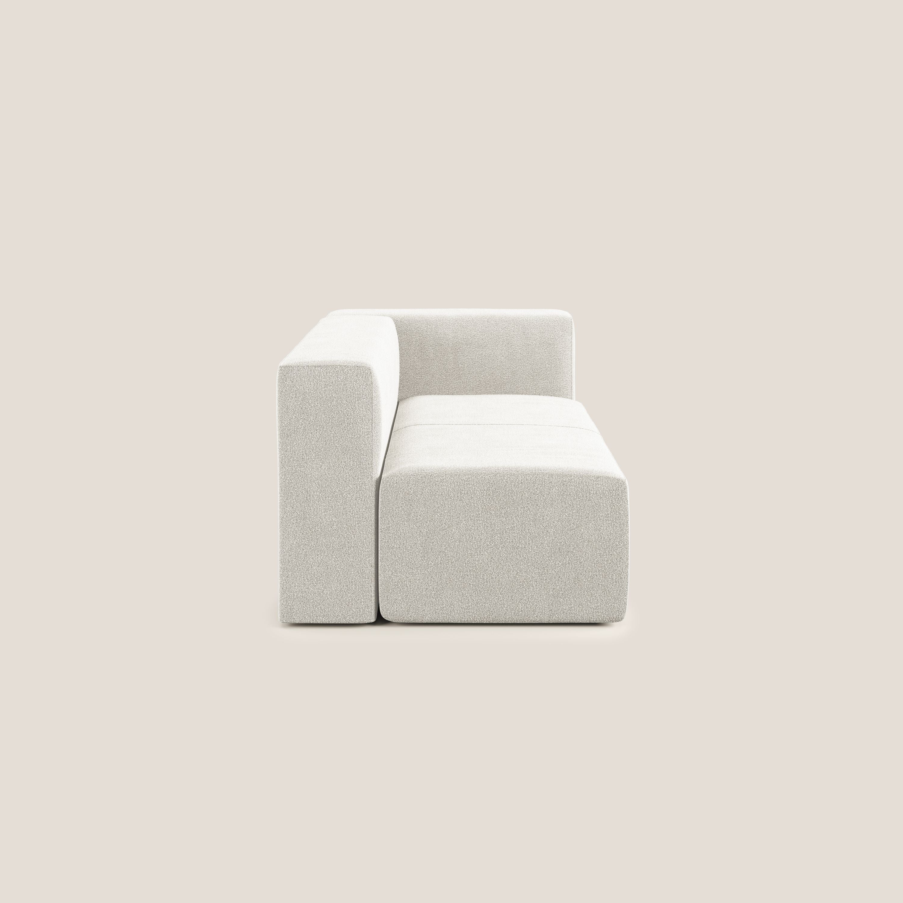 Nettuno modulo angolo/laterale maxi in morbido tessuto bouclè T07 bianco - divani.store