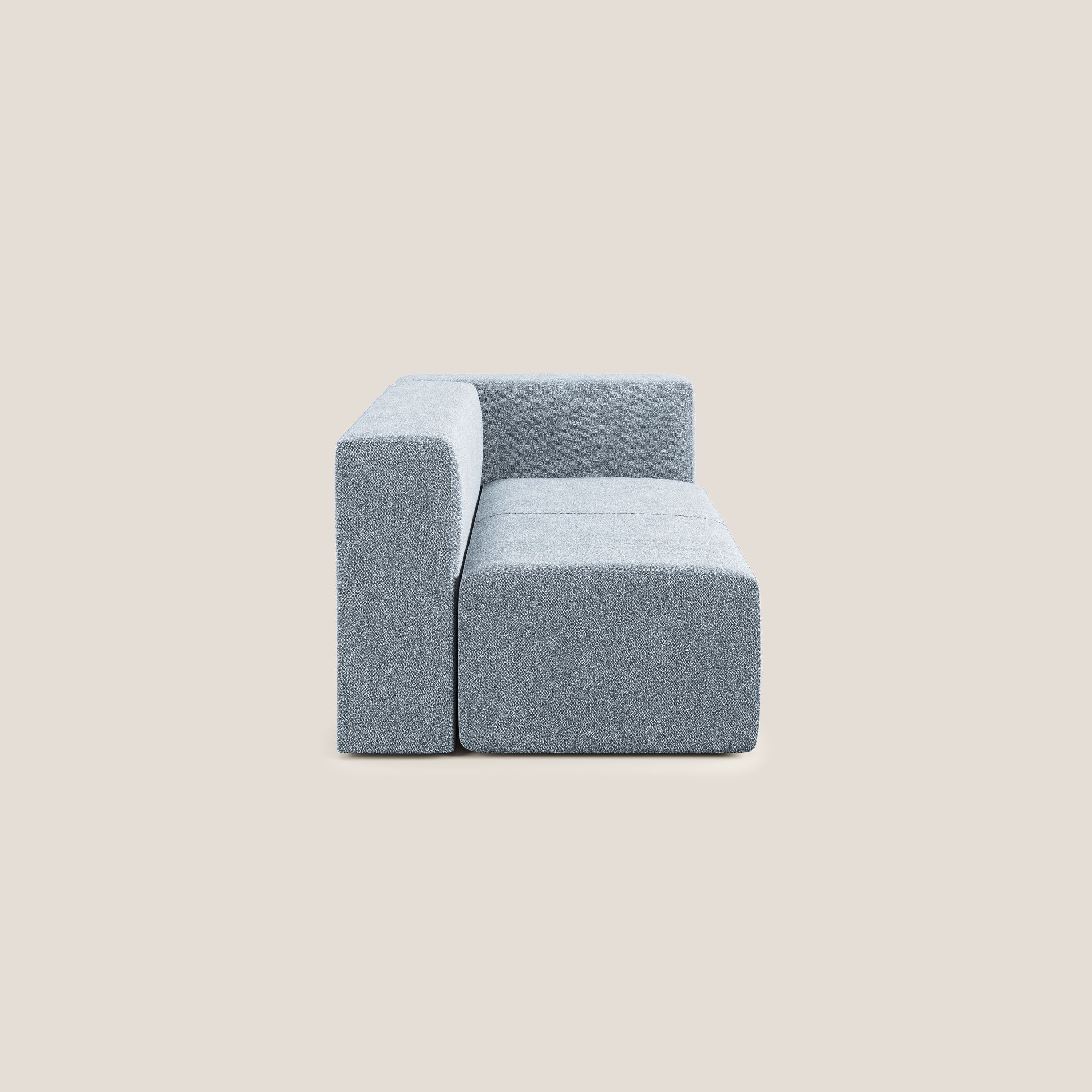 Nettuno modulo angolo/laterale maxi in morbido tessuto bouclè T07 carta da zucchero - divani.store