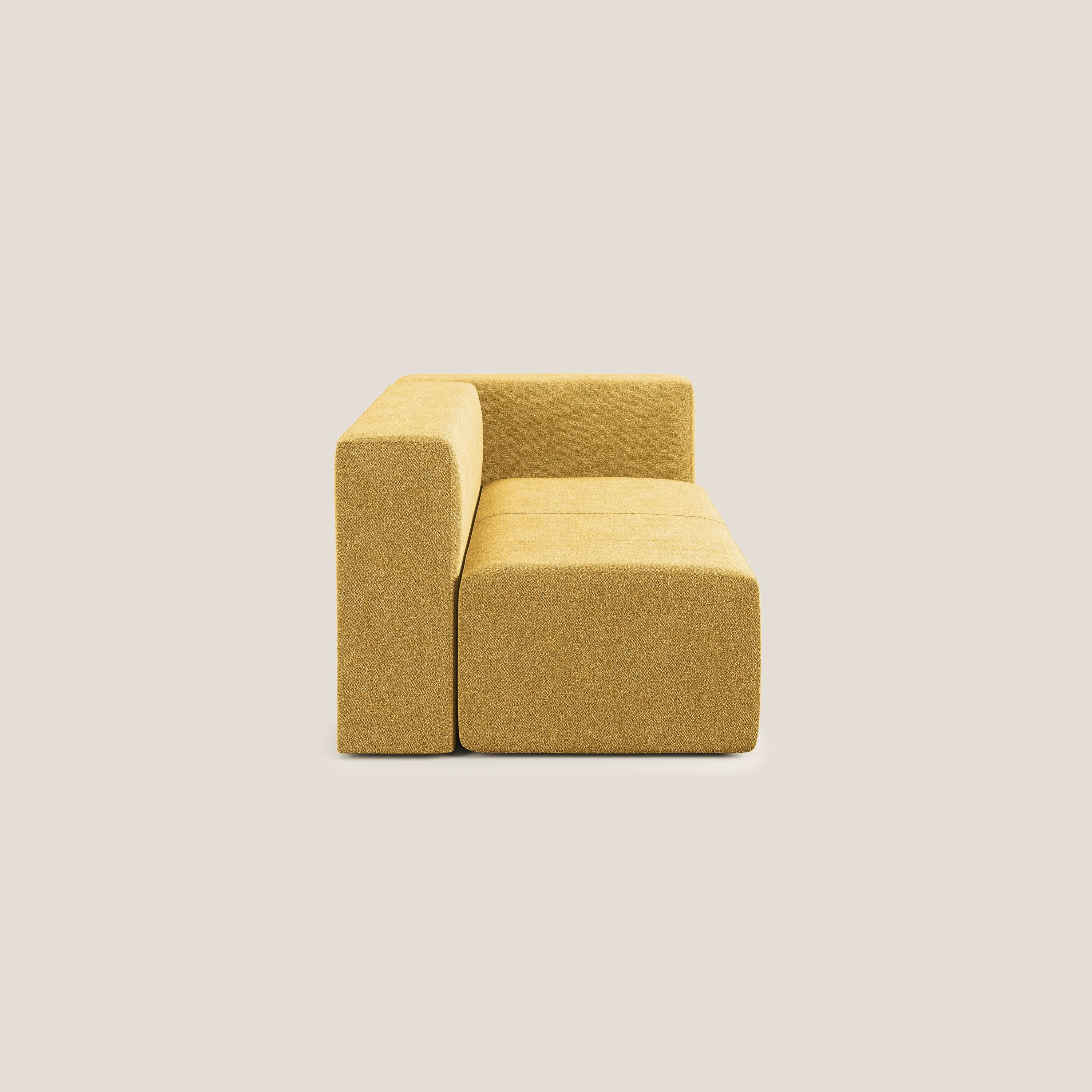 Nettuno modulo angolo/laterale maxi in morbido tessuto bouclè T07 giallo - divani.store