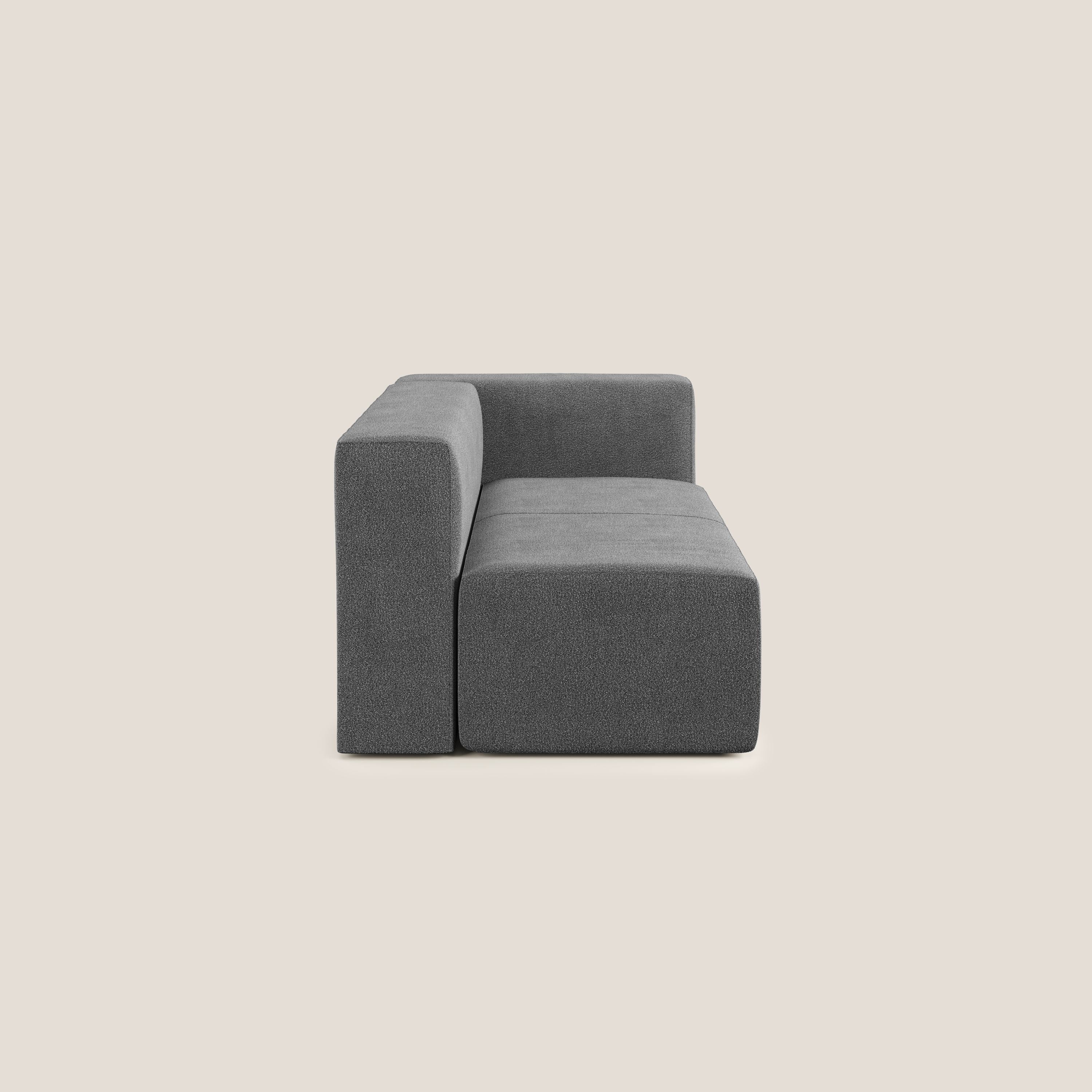 Nettuno modulo angolo/laterale maxi in morbido tessuto bouclè T07 antracite - divani.store