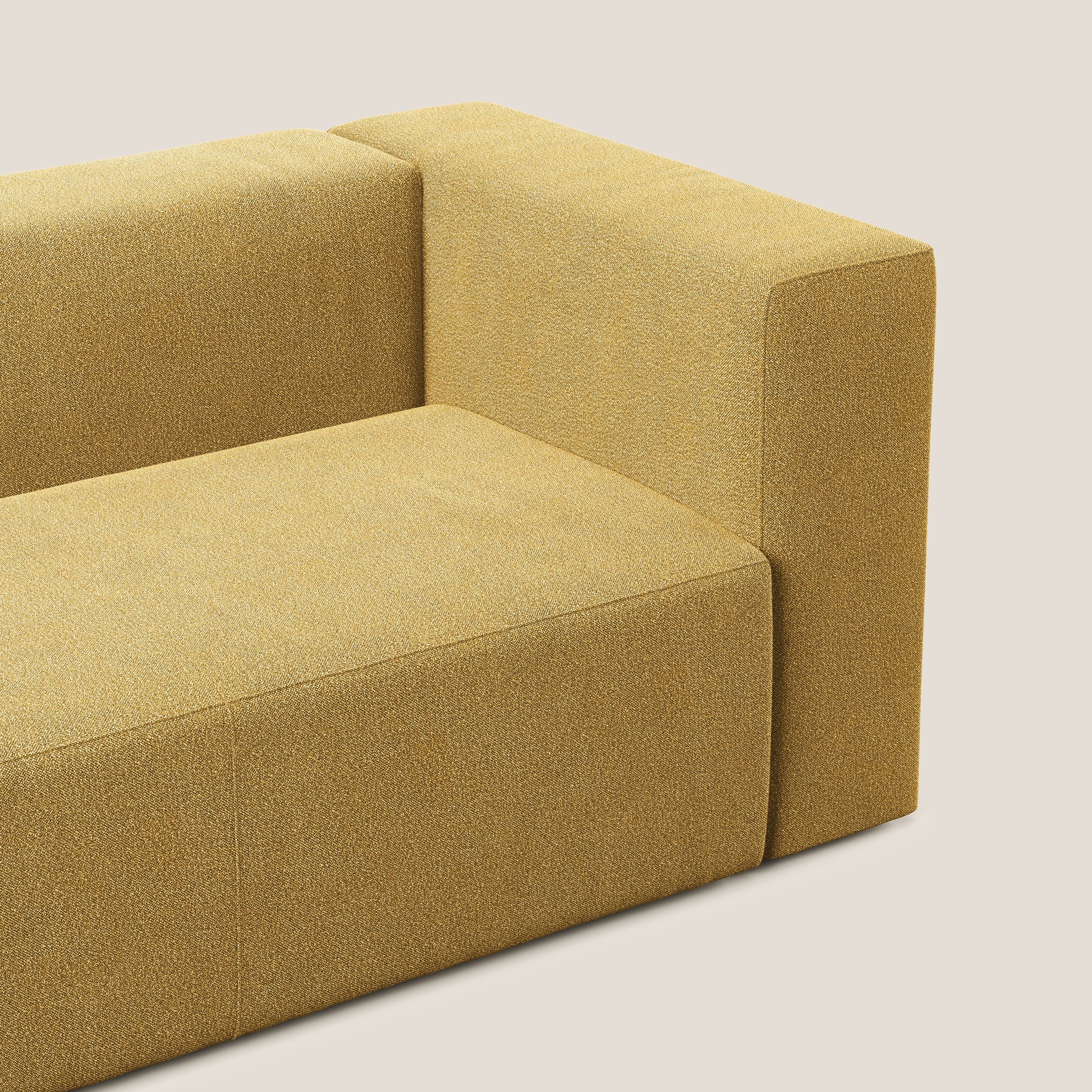 Nettuno modulo angolo/laterale maxi in morbido tessuto bouclè T07 giallo - divani.store