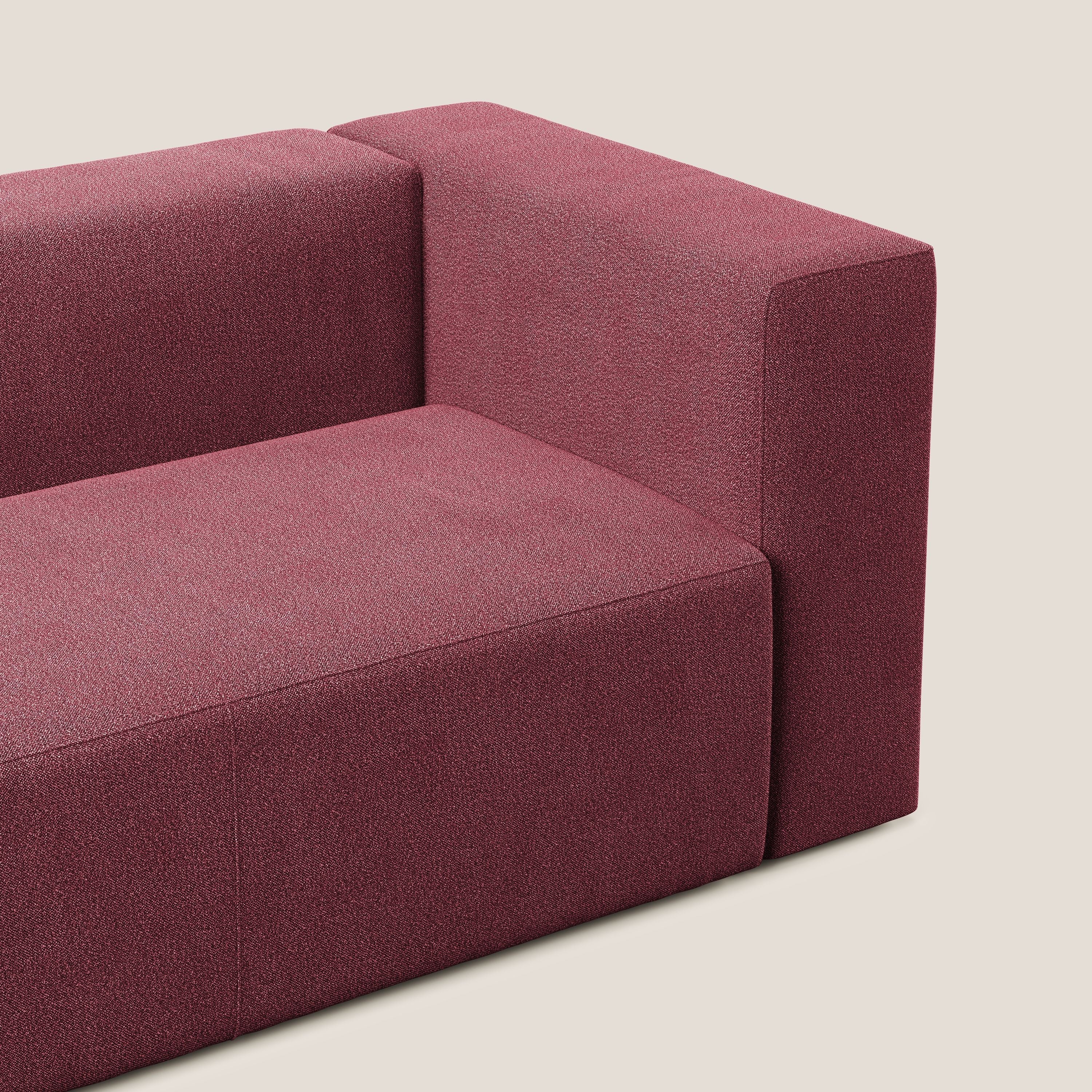 Nettuno modulo angolo/laterale maxi in morbido tessuto bouclè T07 rosso - divani.store