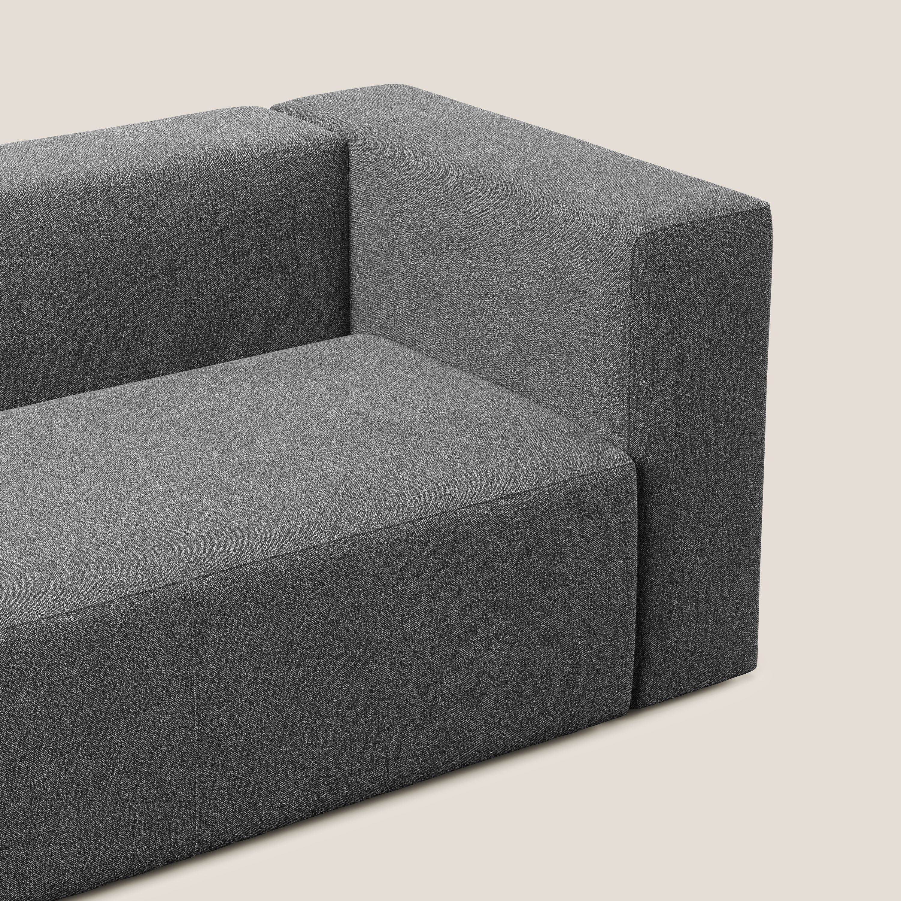 Nettuno modulo angolo/laterale maxi in morbido tessuto bouclè T07 antracite - divani.store