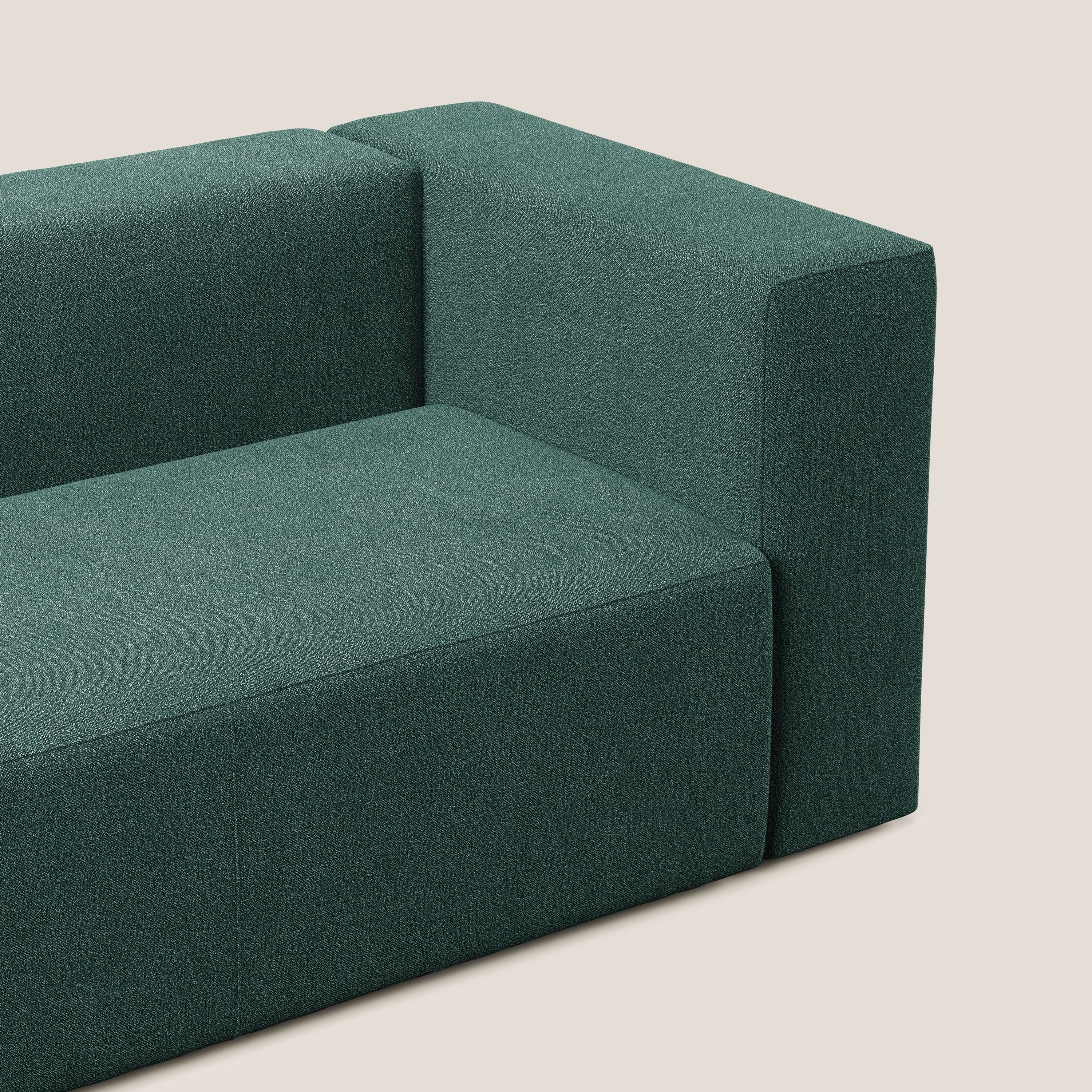 Nettuno modulo angolo/laterale maxi in morbido tessuto bouclè T07 verde - divani.store