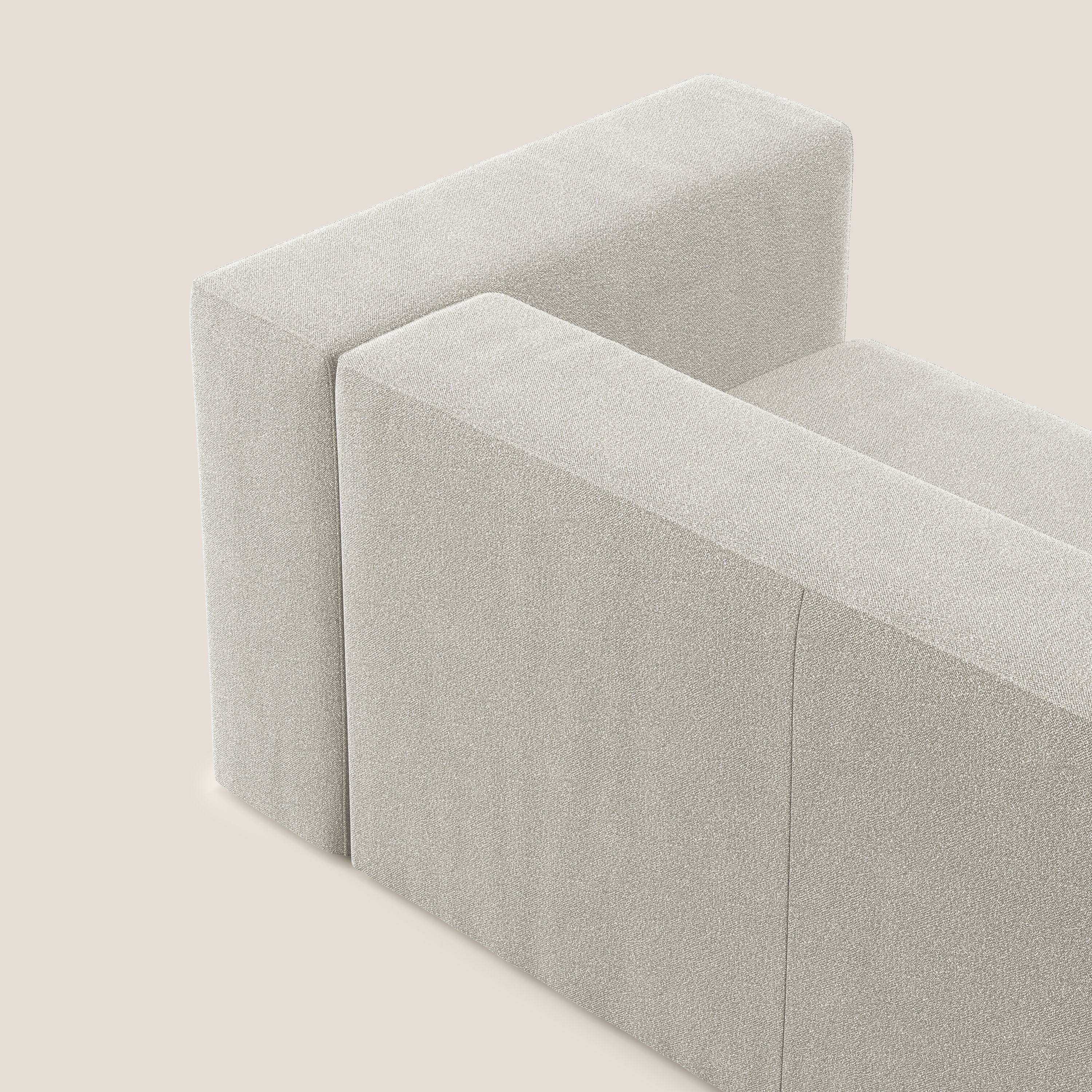 Nettuno modulo angolo/laterale maxi in morbido tessuto bouclè T07 bianco - divani.store