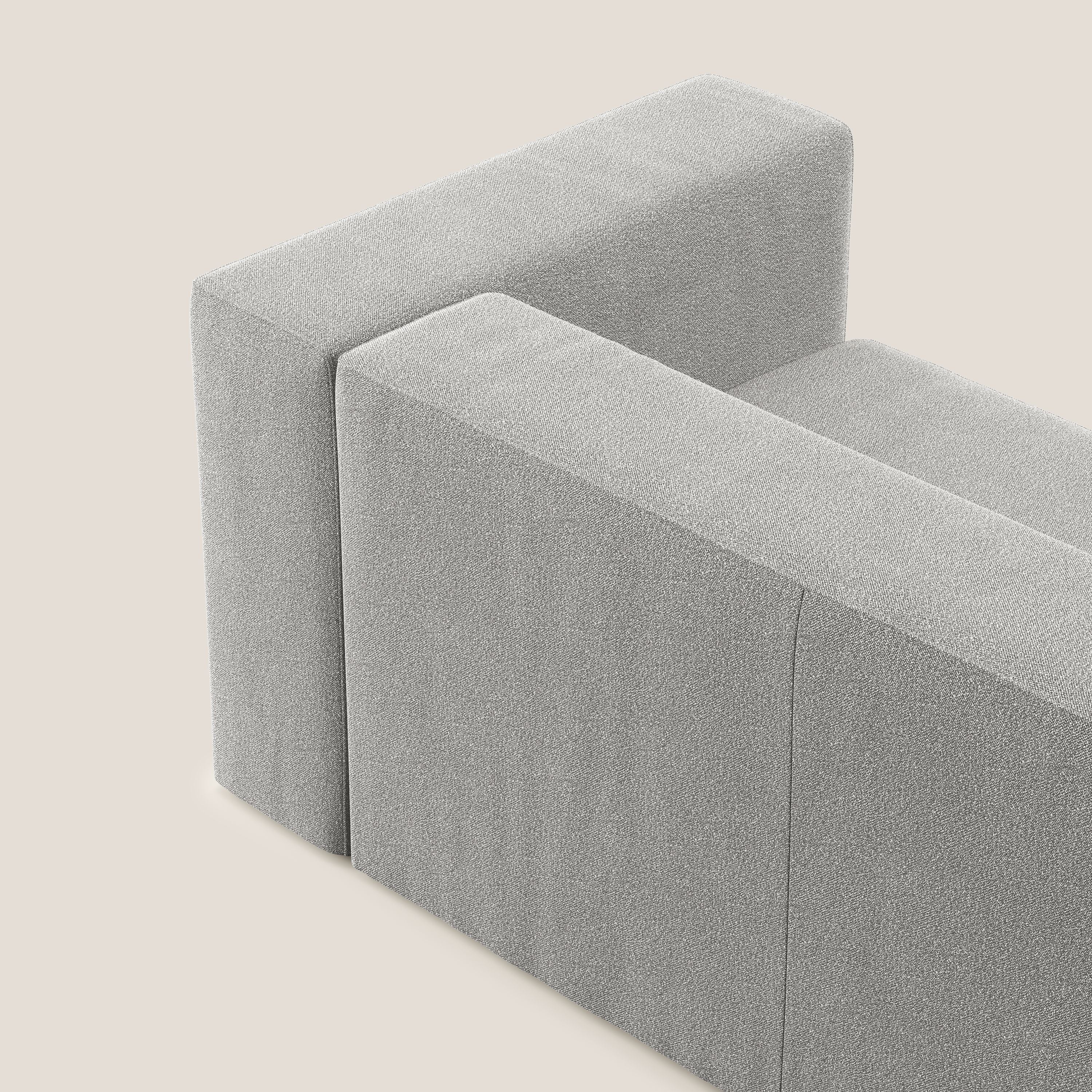Nettuno modulo angolo/laterale maxi in morbido tessuto bouclè T07 grigio - divani.store
