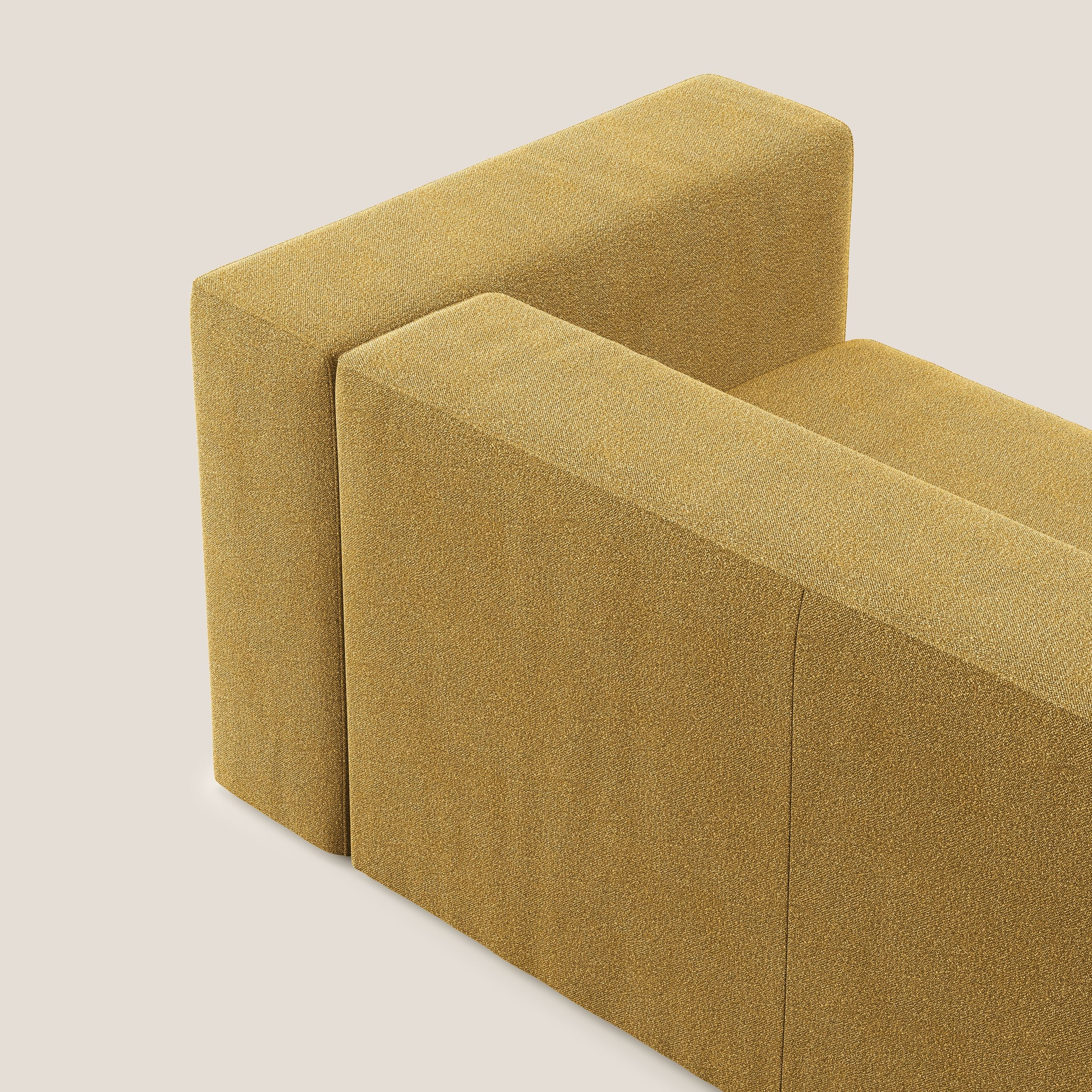 Nettuno modulo angolo/laterale maxi in morbido tessuto bouclè T07 giallo - divani.store