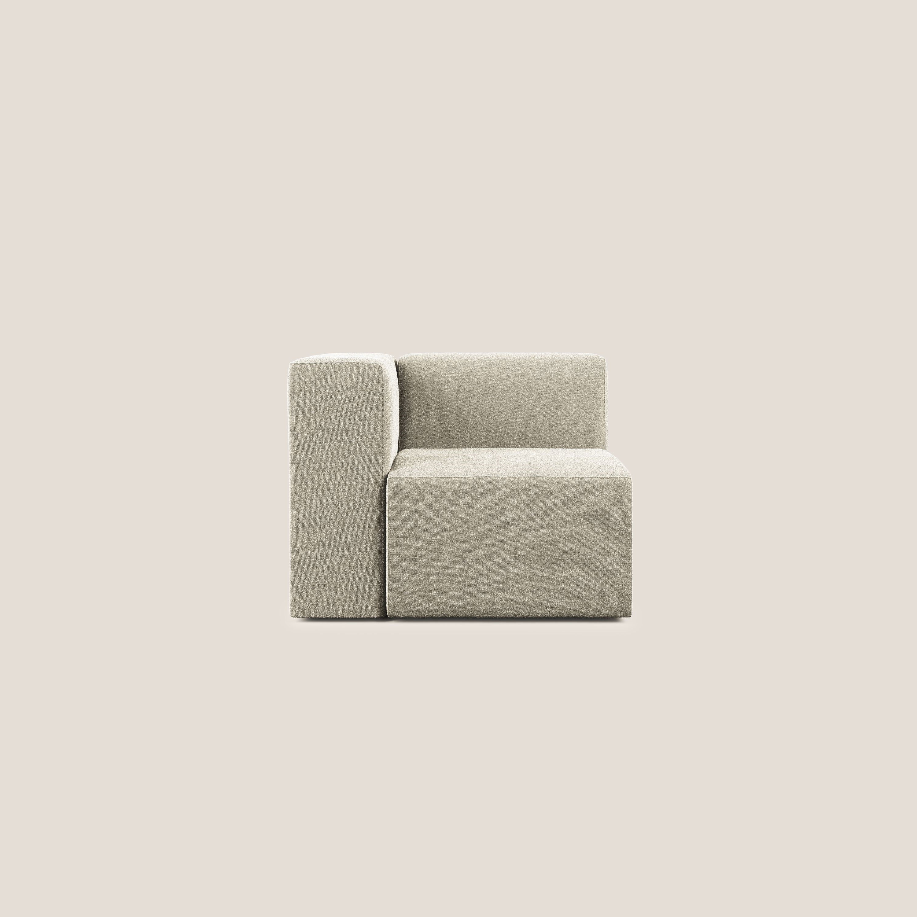Nettuno modulo angolo/laterale in morbido tessuto bouclè T07 beige - divani.store