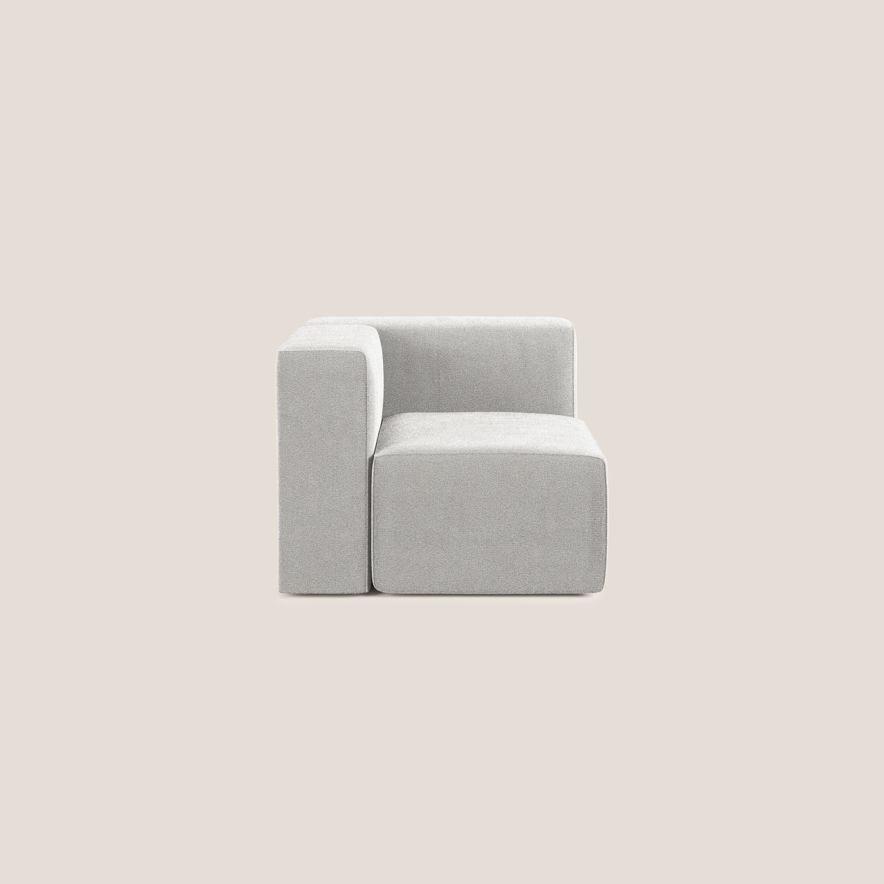 Nettuno modulo angolo/laterale in morbido tessuto bouclè T07 grigio - divani.store