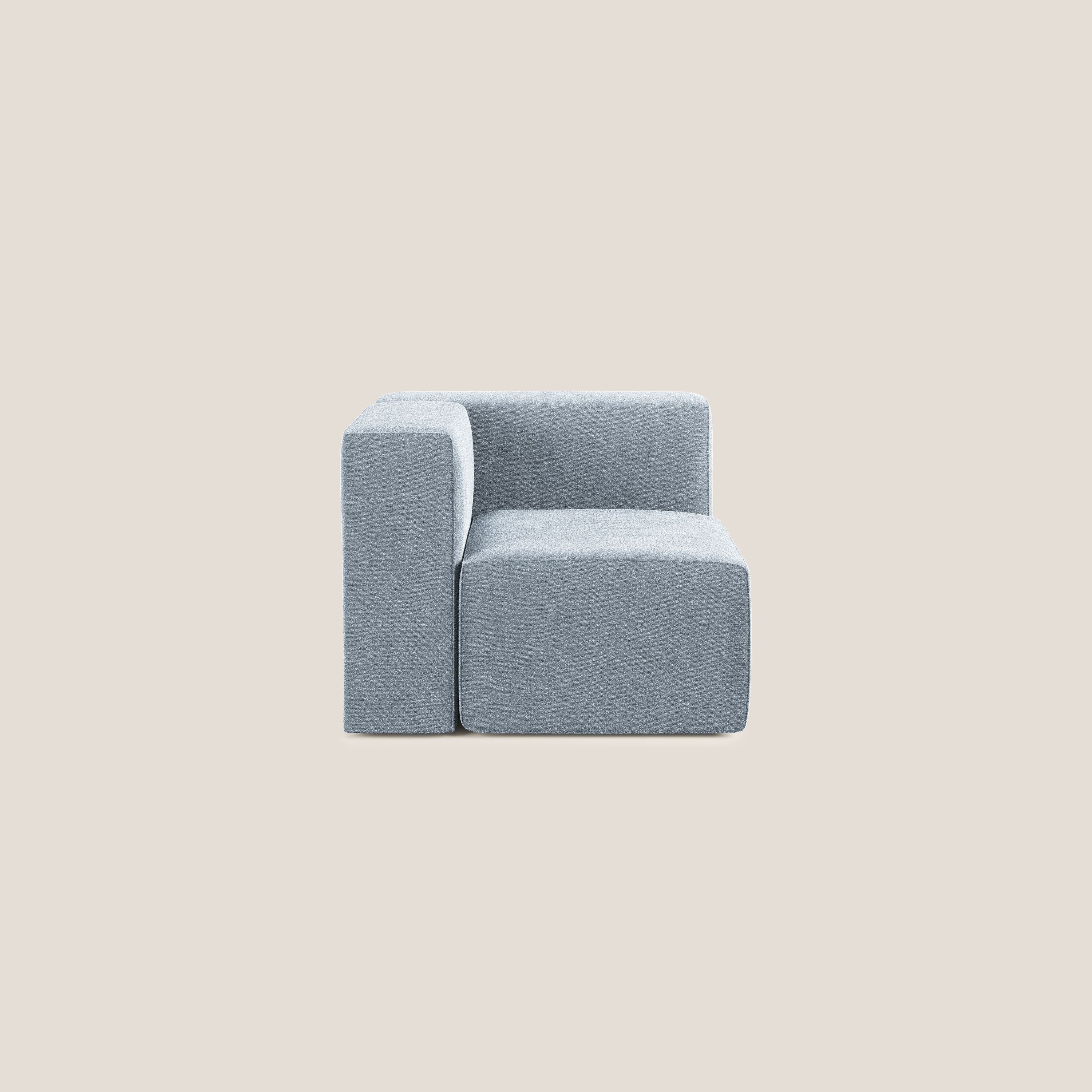 Nettuno modulo angolo/laterale in morbido tessuto bouclè T07 carta da zucchero - divani.store